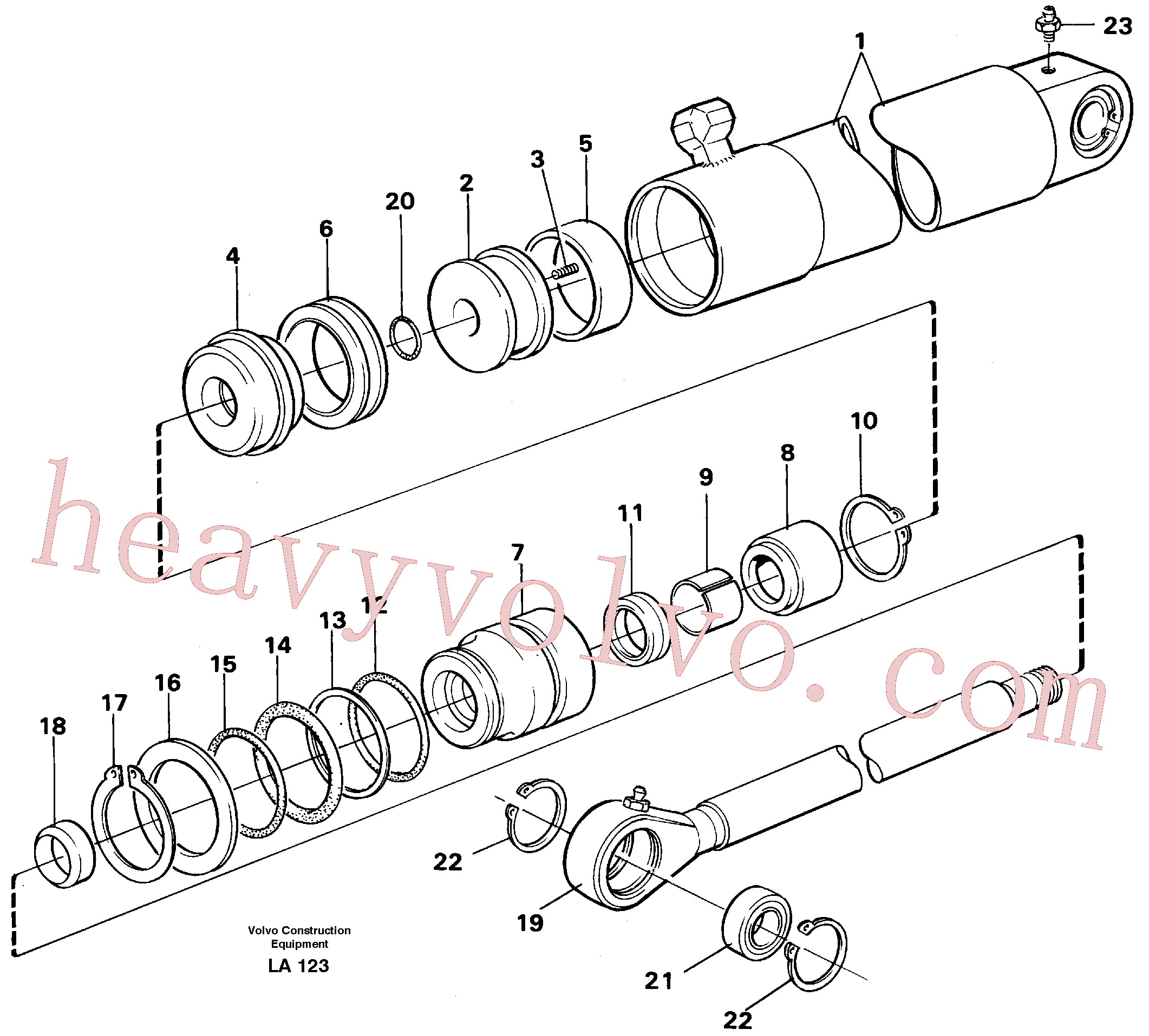 VOE914486 for Volvo Hydraulic cylinder, steering(LA123 assembly)