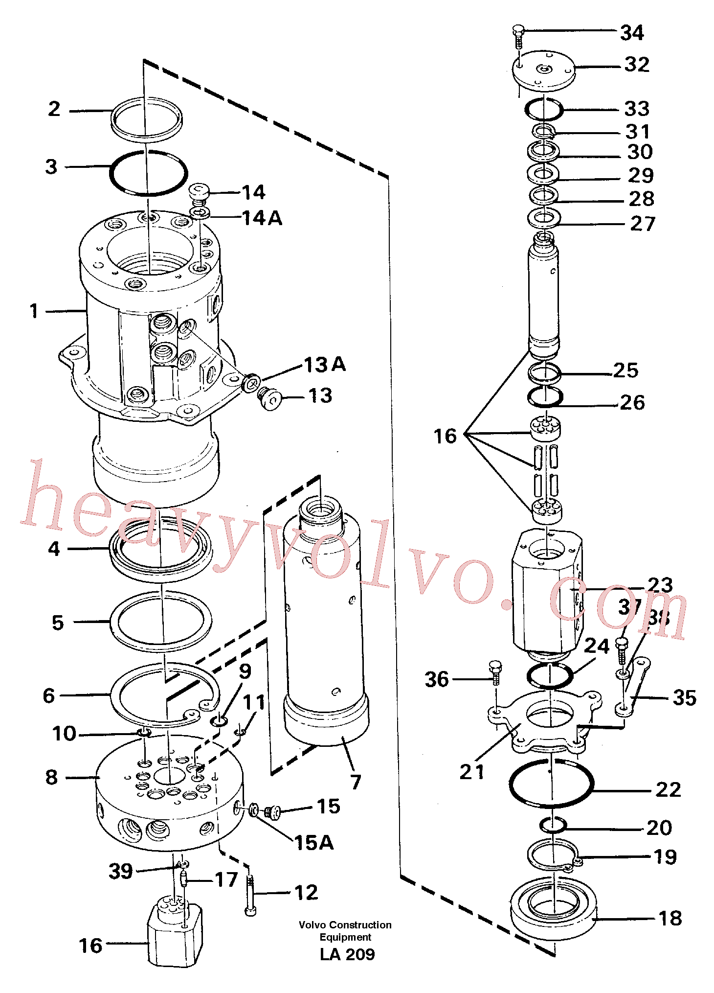 VOE14012325 for Volvo Turning joint(LA209 assembly)