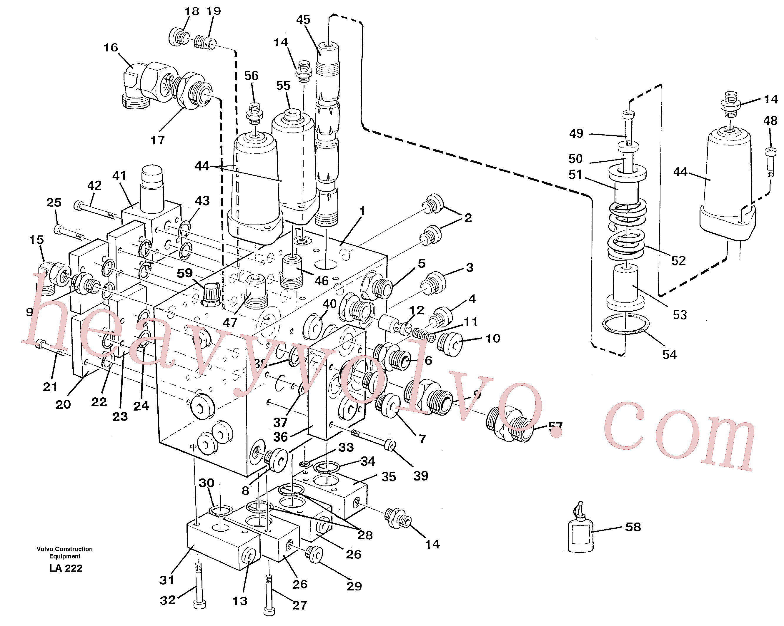 VOE14267438 for Volvo Slew valve assembly(LA222 assembly)