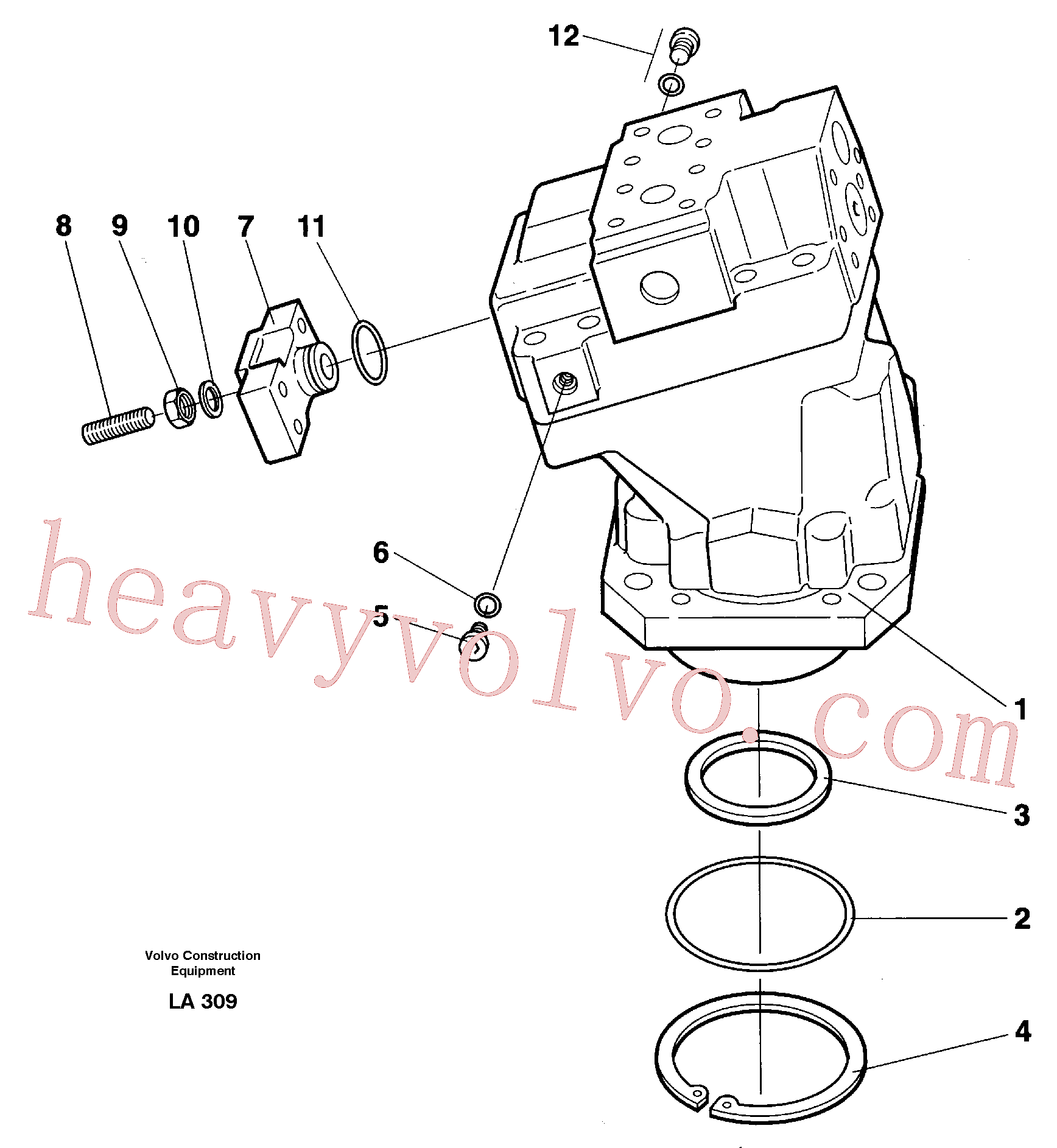 VOE968207 for Volvo Hydraulic motor, travel(LA309 assembly)