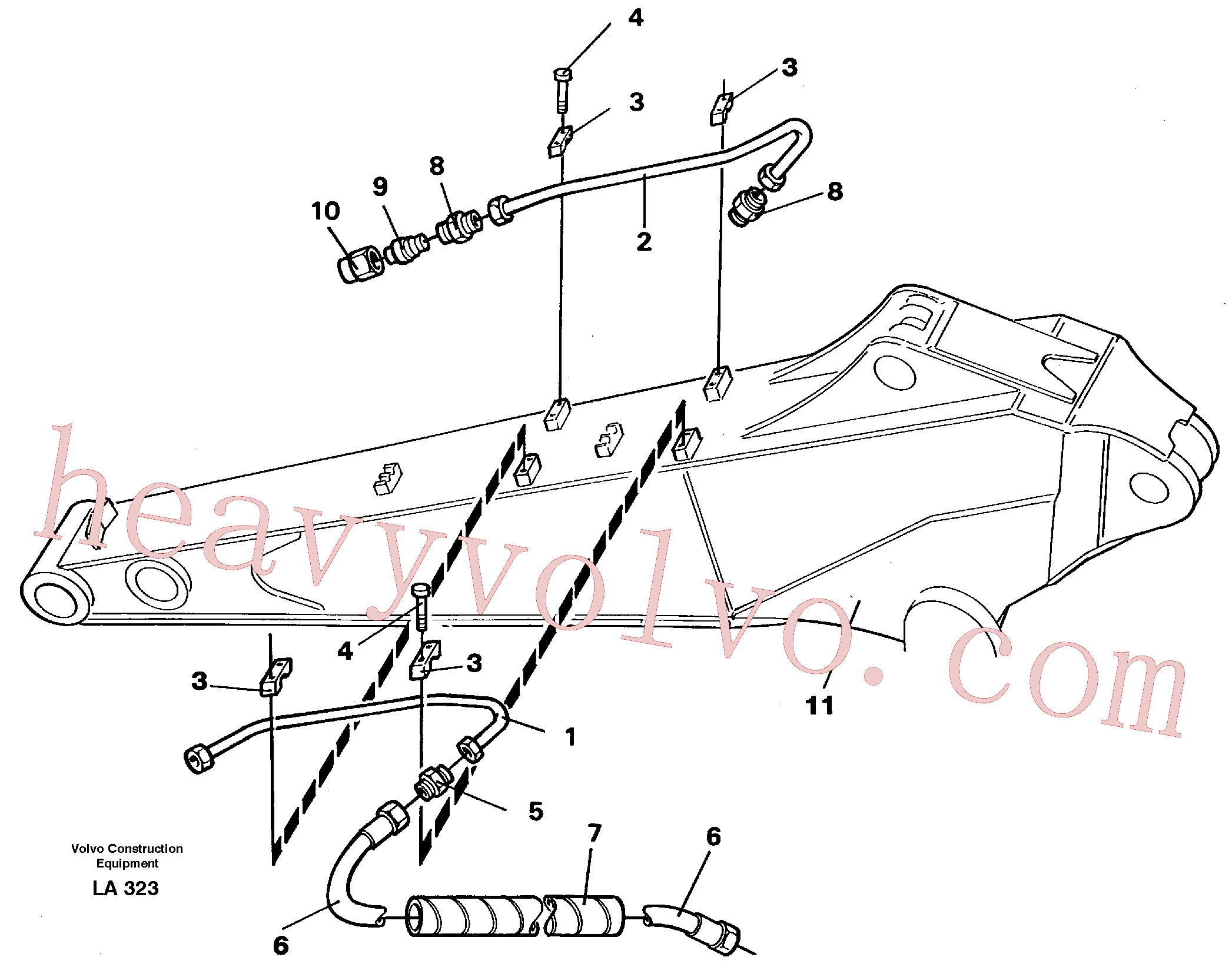 VOE14261815 for Volvo Slope bucket equipment, dipper arm(LA323 assembly)