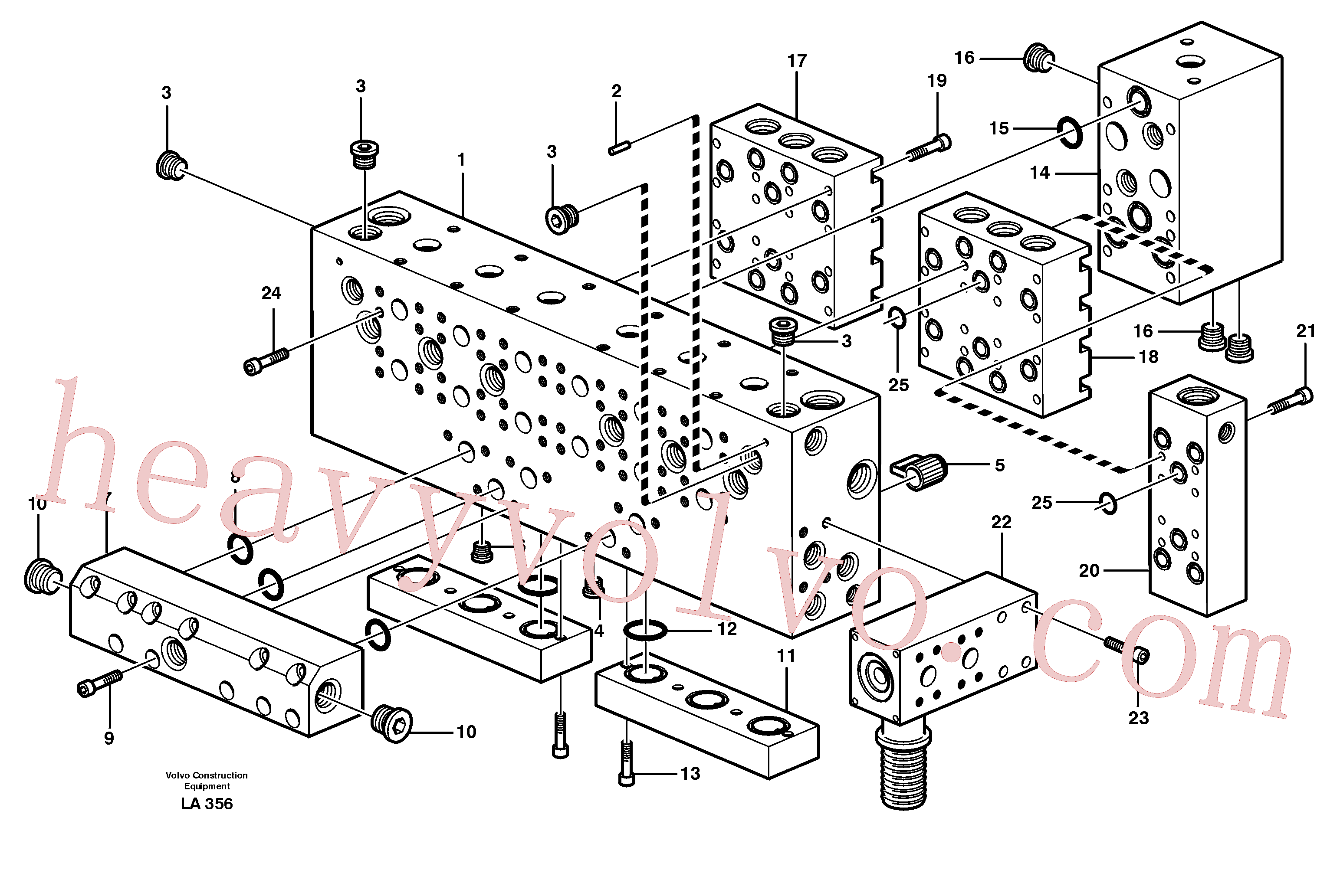 VOE14267224 for Volvo Main valve assembly, assembly block(LA356 assembly)