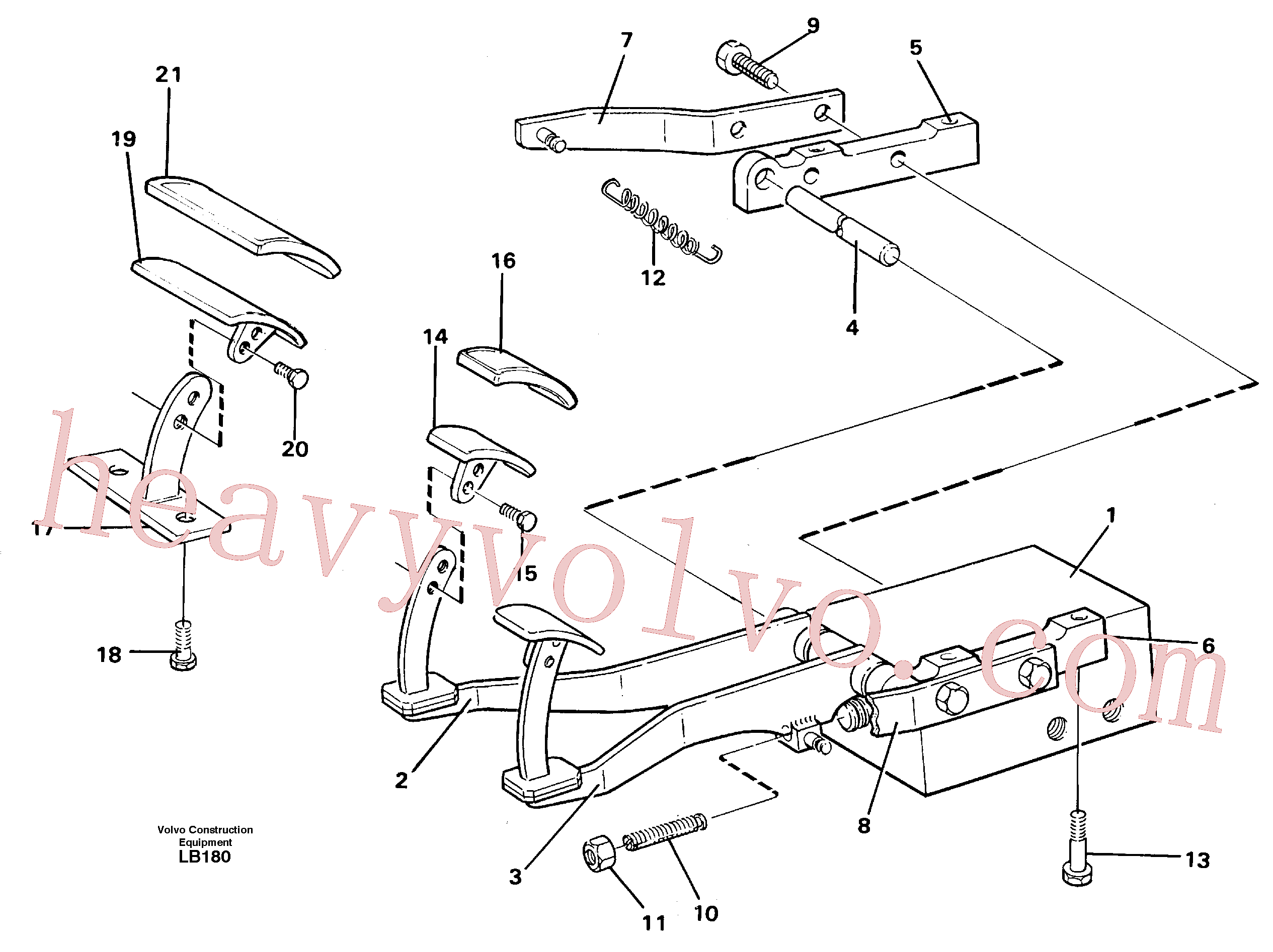 VOE14243536 for Volvo Pedal valve with foot rest(LB180 assembly)