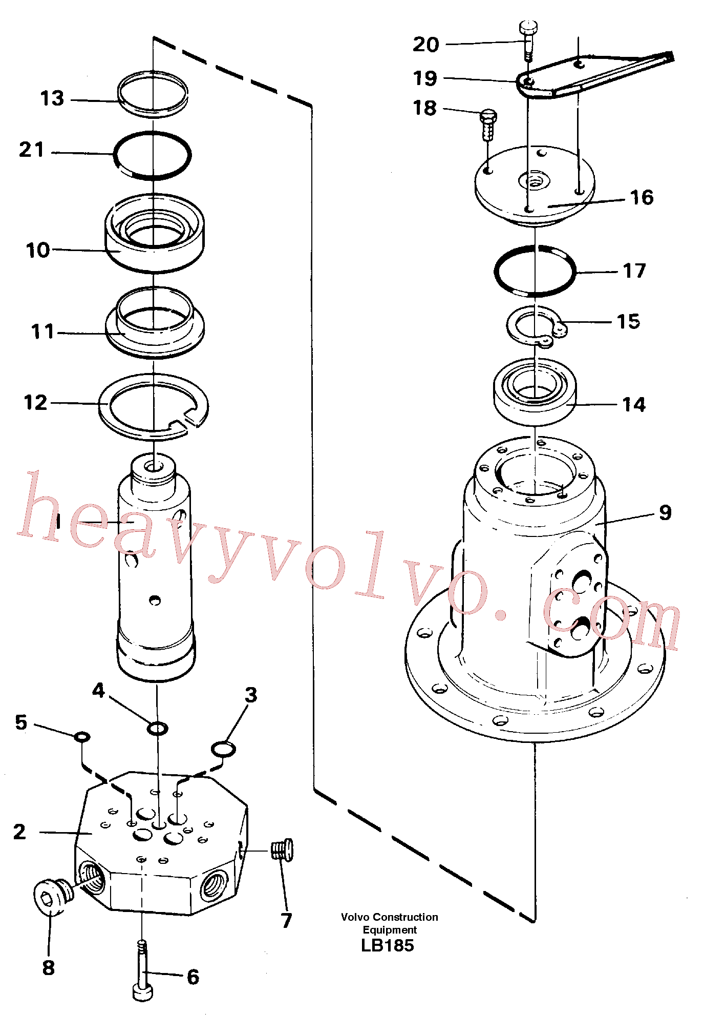 VOE14230084 for Volvo Turning joint(LB185 assembly)