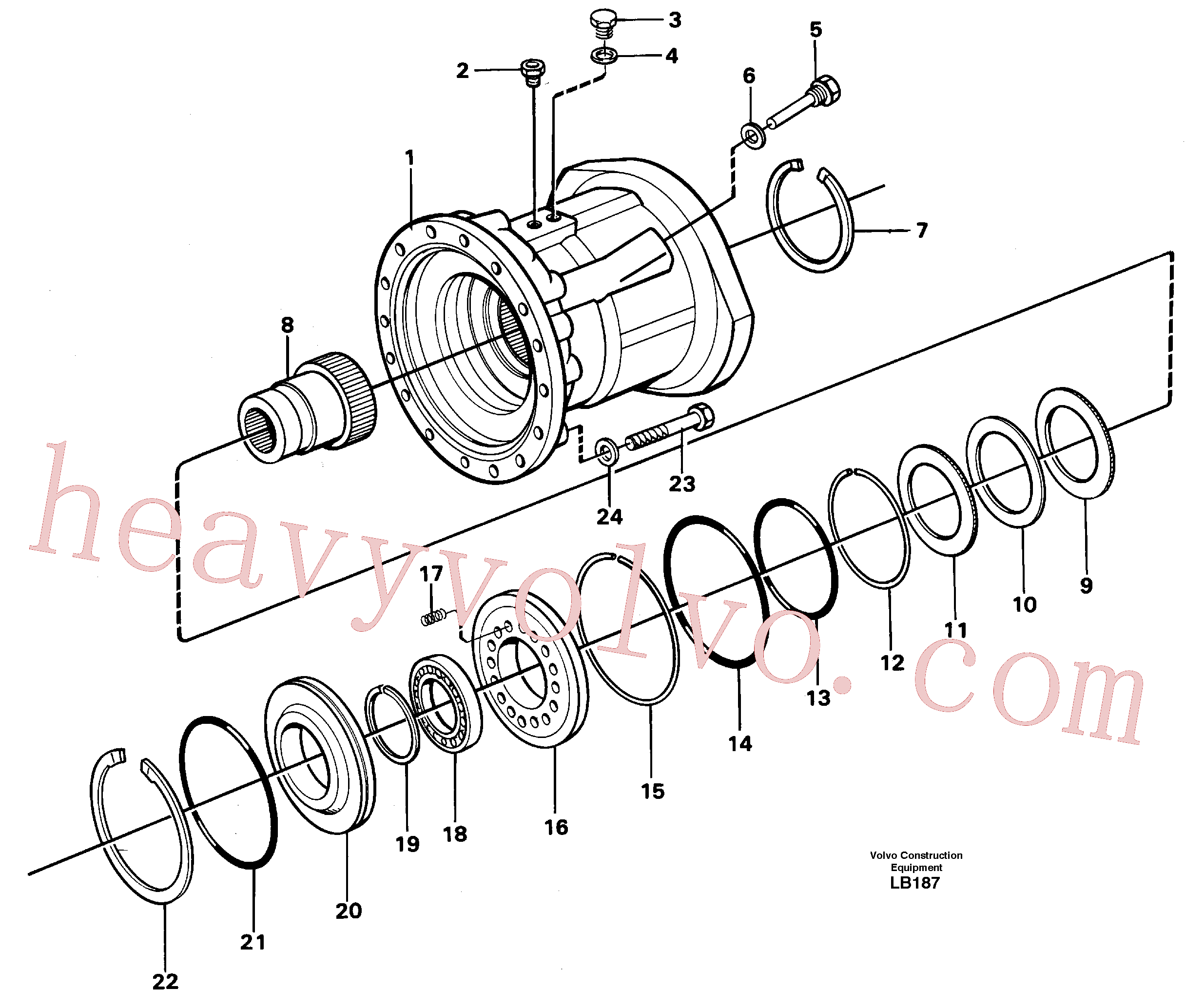 VOE11709382 for Volvo Multi-disc brake(LB187 assembly)