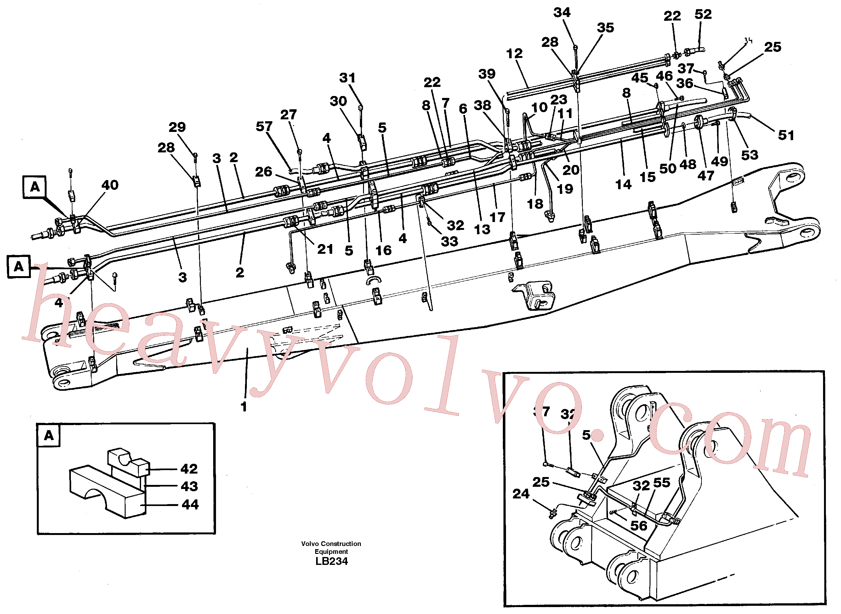 VOE14242545 for Volvo Tubes, assembly, handling boom 8.6m(LB234 assembly)