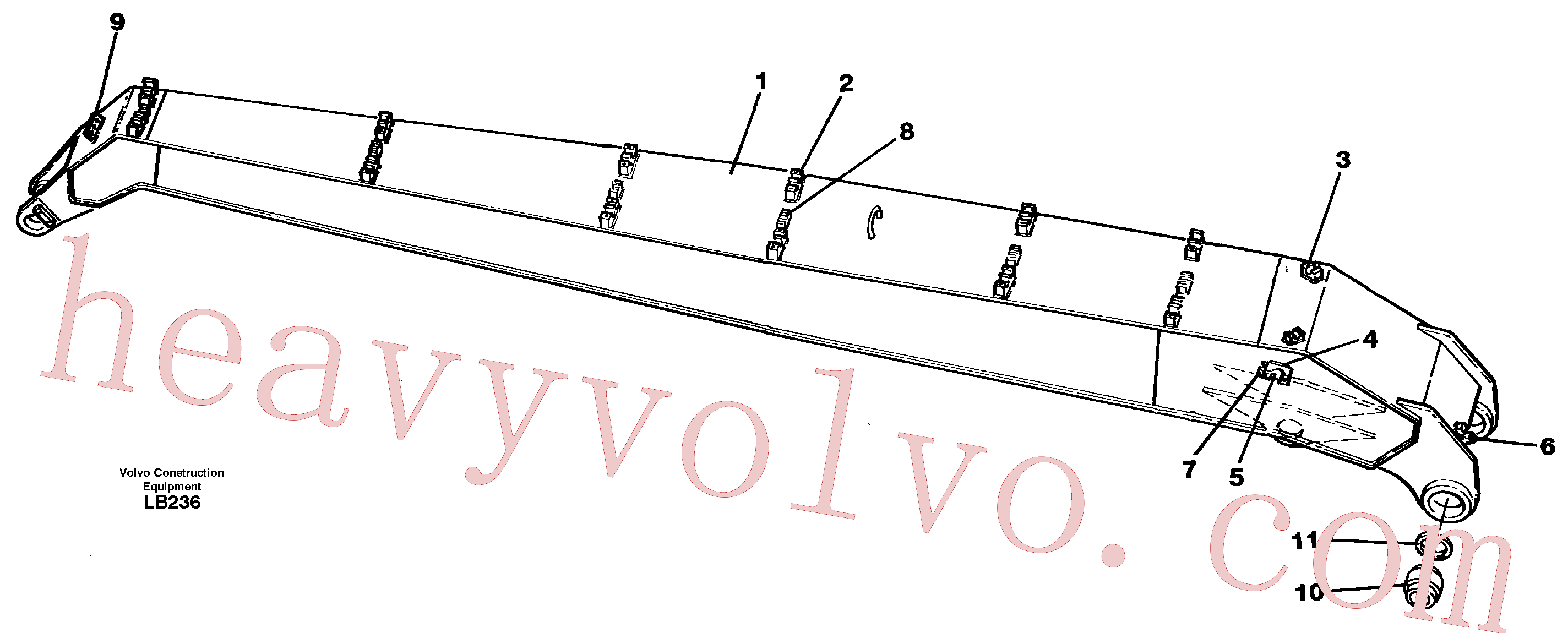 VOE14262994 for Volvo Material handling arm 6.5m(LB236 assembly)