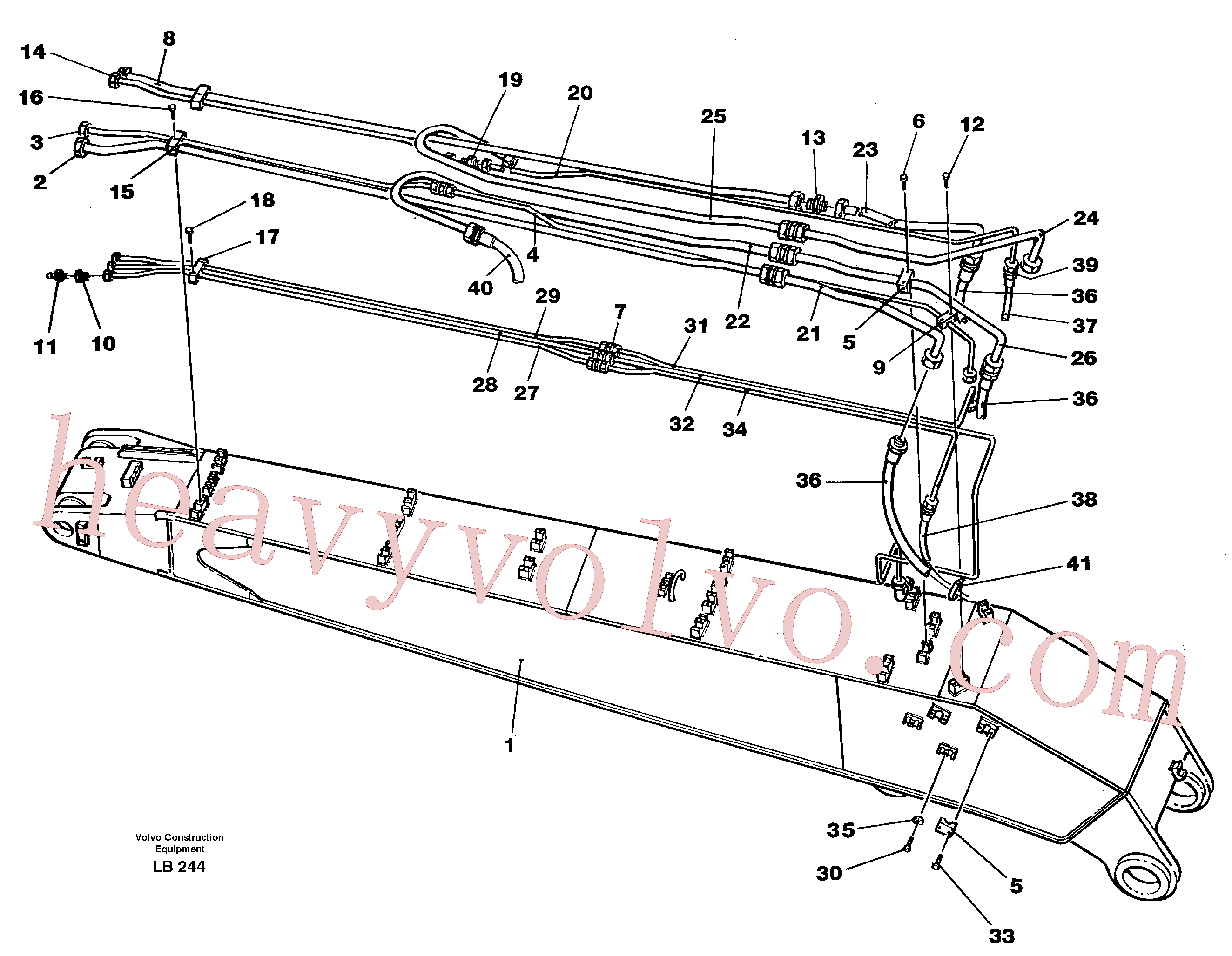 VOE14246903 for Volvo Tubes, assembly, handling dipper arm 4.37m(LB244 assembly)