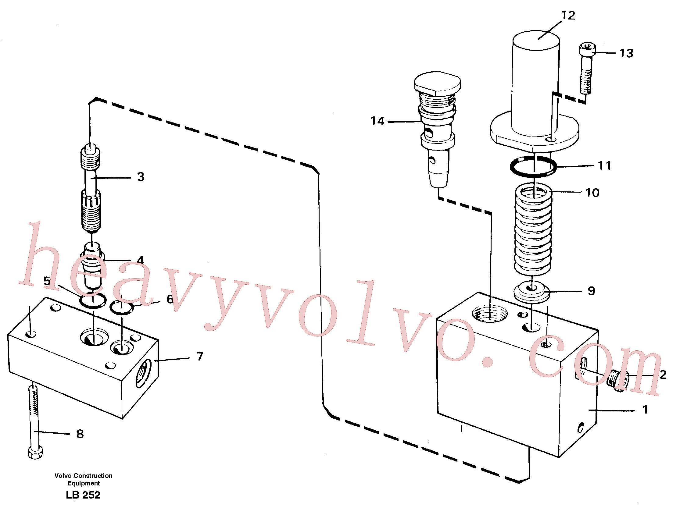 VOE14260807 for Volvo Thermostatic valve(LB252 assembly)