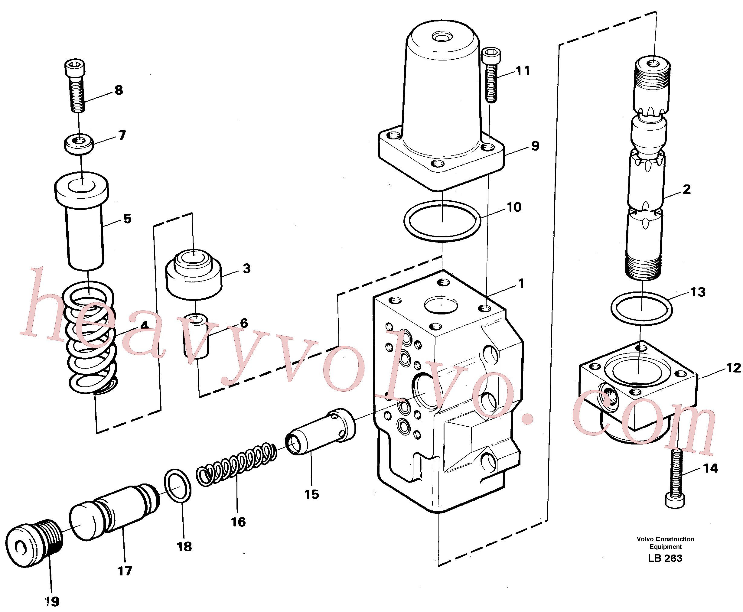 VOE14046443 for Volvo Four-way valve, bucket primary(LB263 assembly)