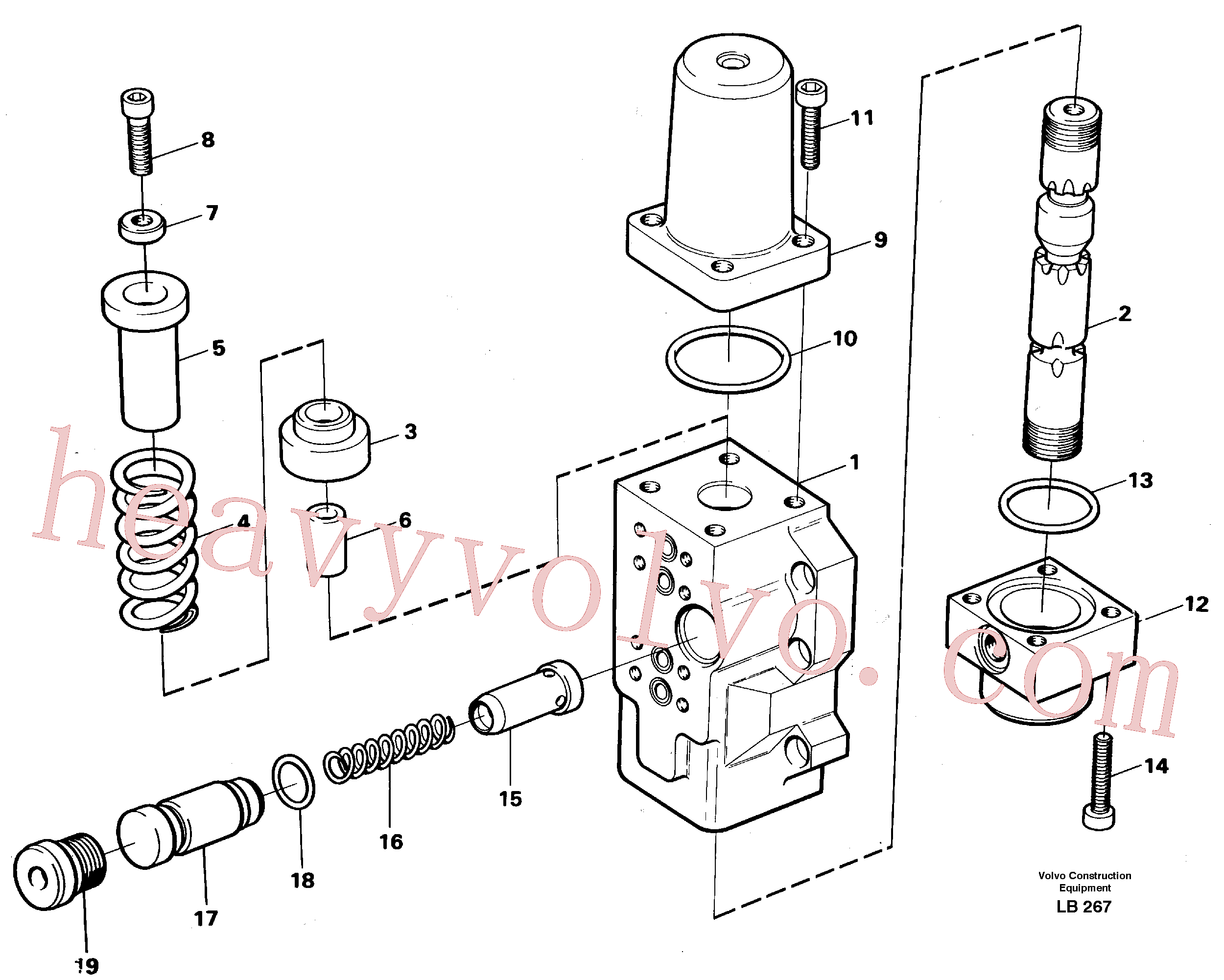 VOE14249280 for Volvo Four-way valve for travel(LB267 assembly)