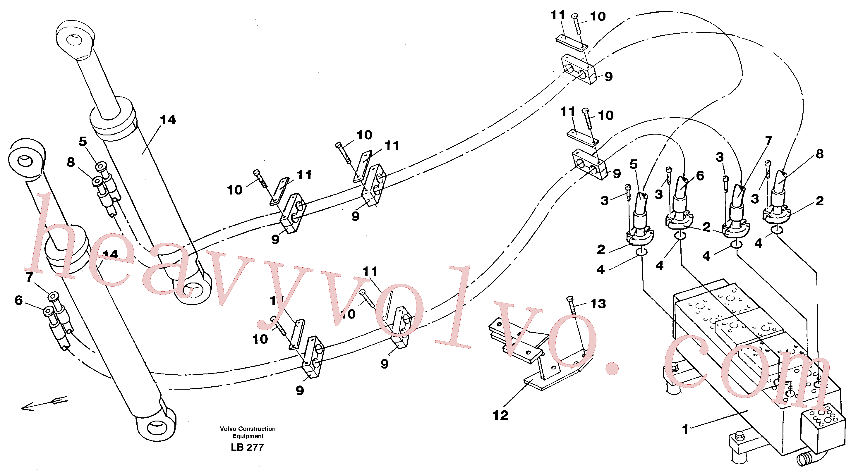 VOE14263457 for Volvo Hydraulic system, boom(LB277 assembly)