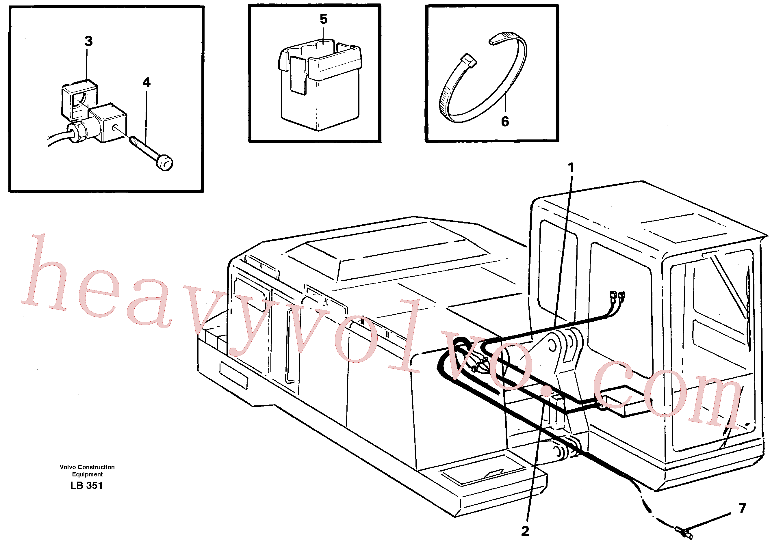 VOE14248204 for Volvo Cable harness, upper section, material handling equipment 3 pcs(LB351 assembly)