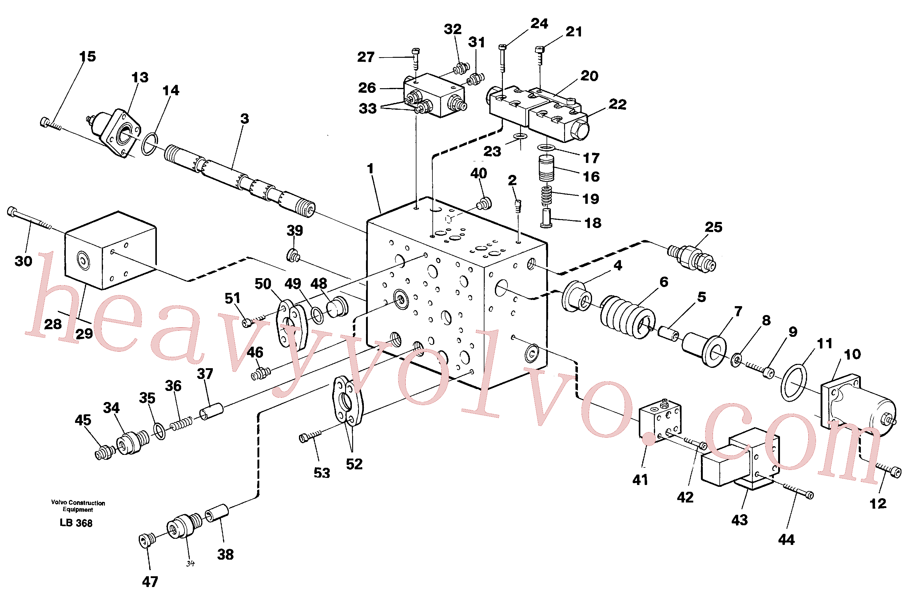 VOE14263203 for Volvo Control block for hydraulic hammer.(LB368 assembly)