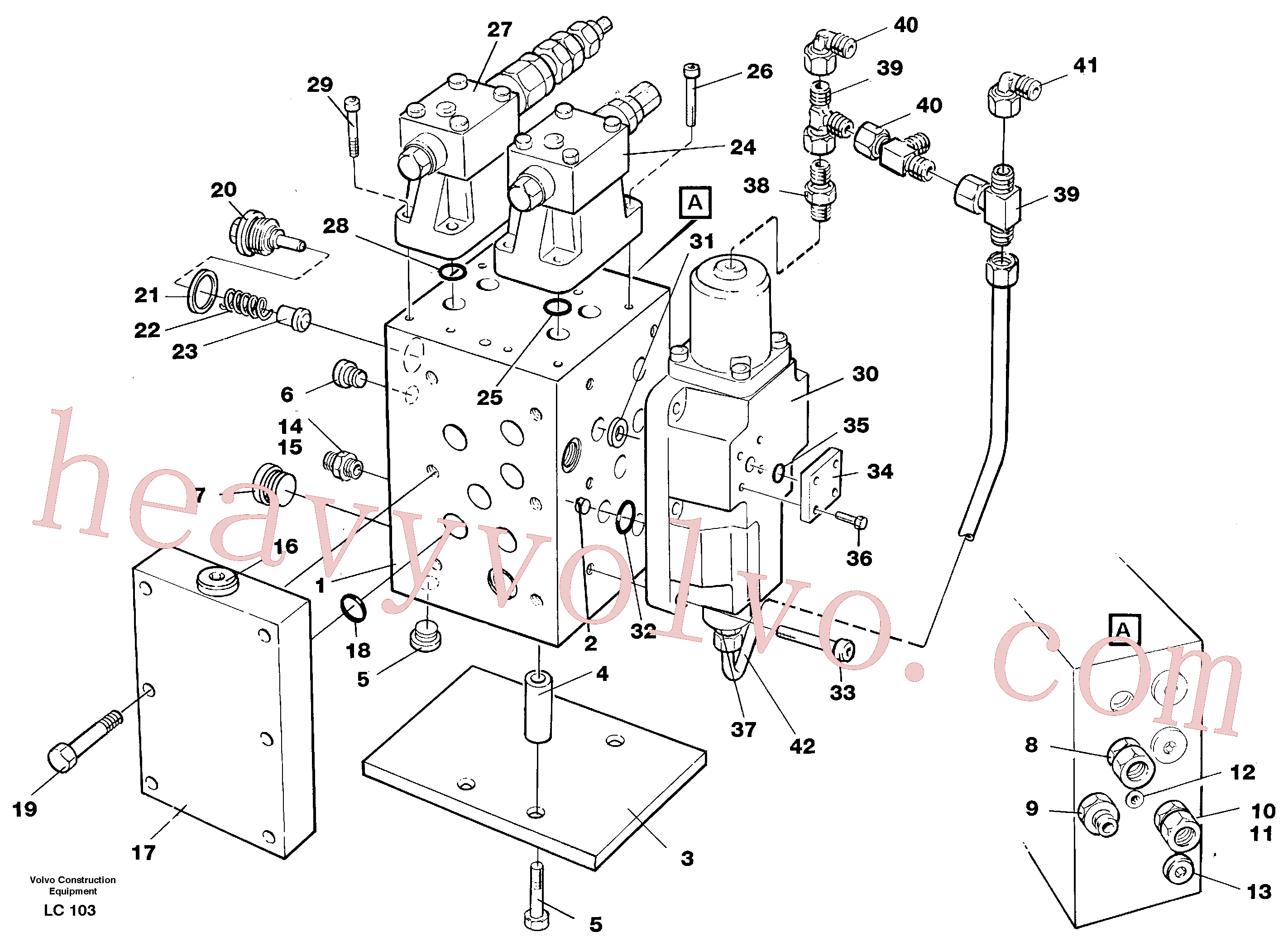 VOE14342165 for Volvo Slew valve assembly(LC103 assembly)