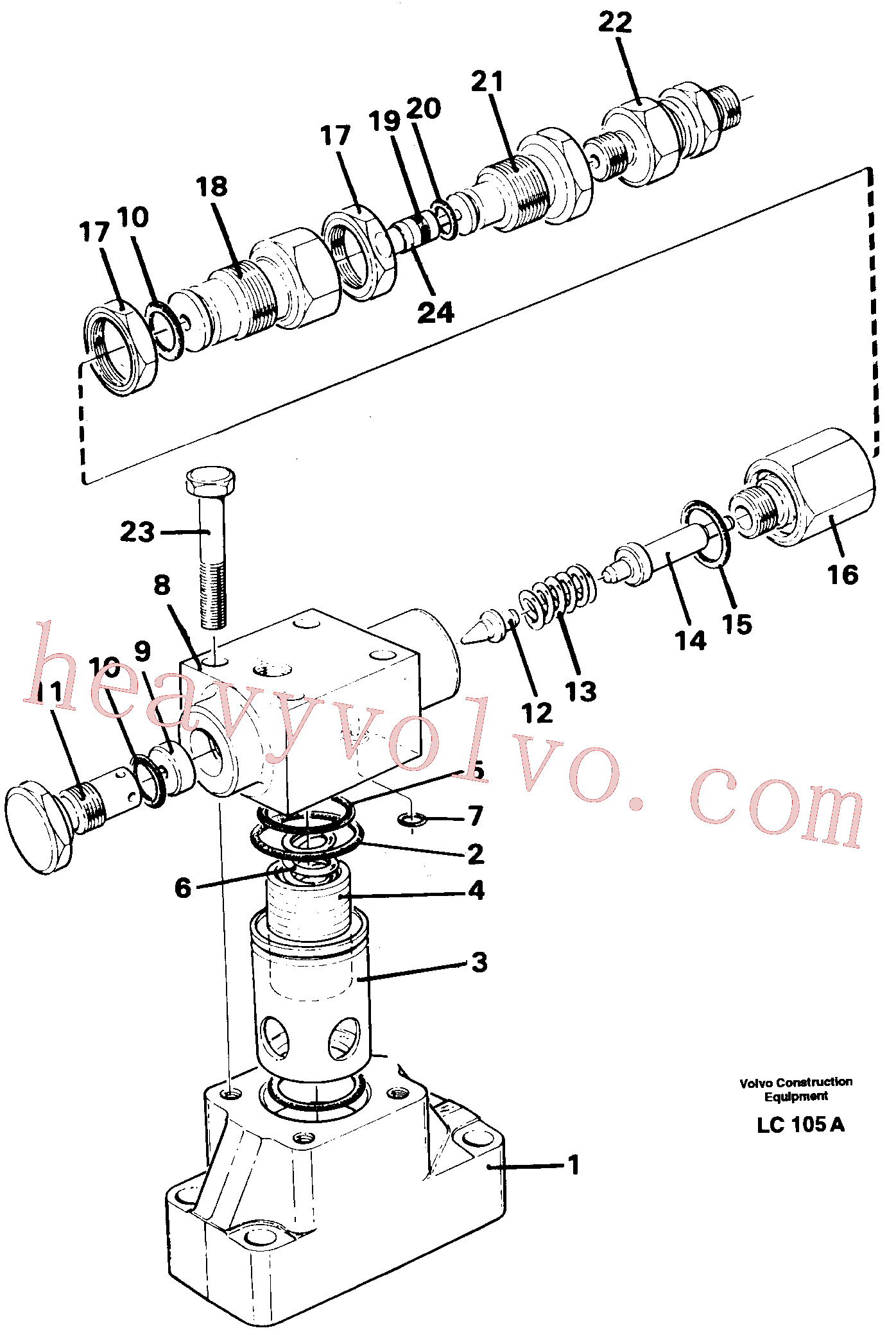 VOE925056 for Volvo Pressure limiting valve(LC105A assembly)