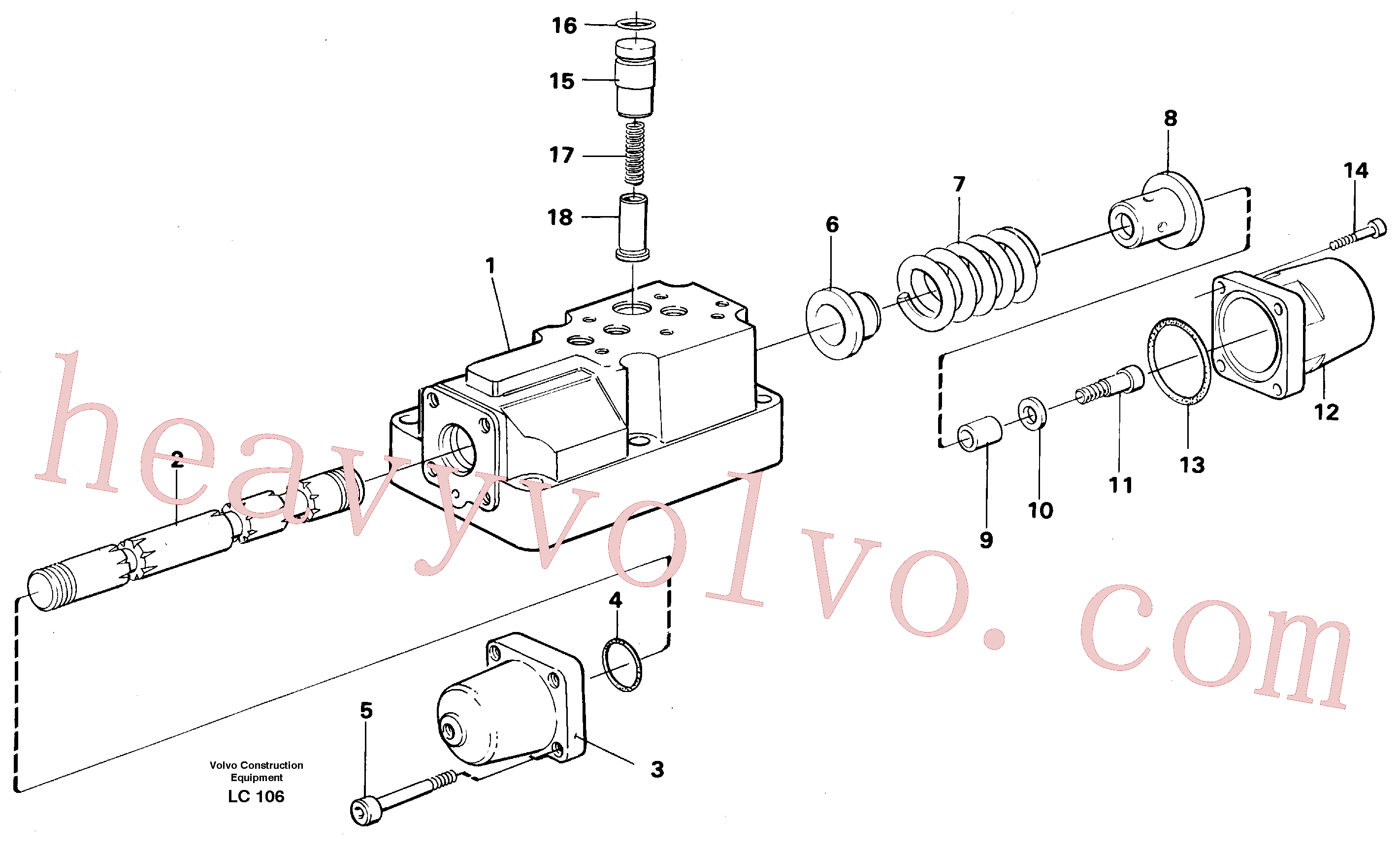 VOE14044702 for Volvo Four-way valve(LC106 assembly)