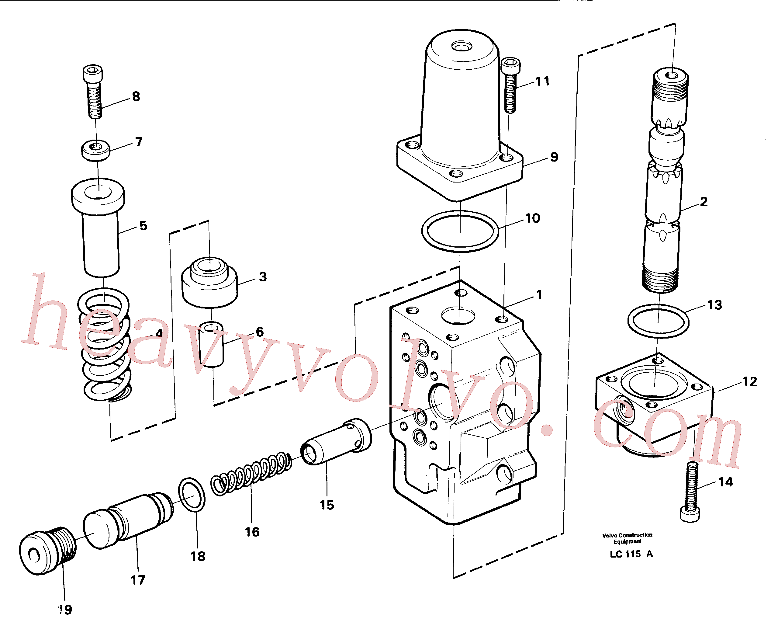 VOE14249280 for Volvo Fourway valve, transport primary and secondary(LC115A assembly)