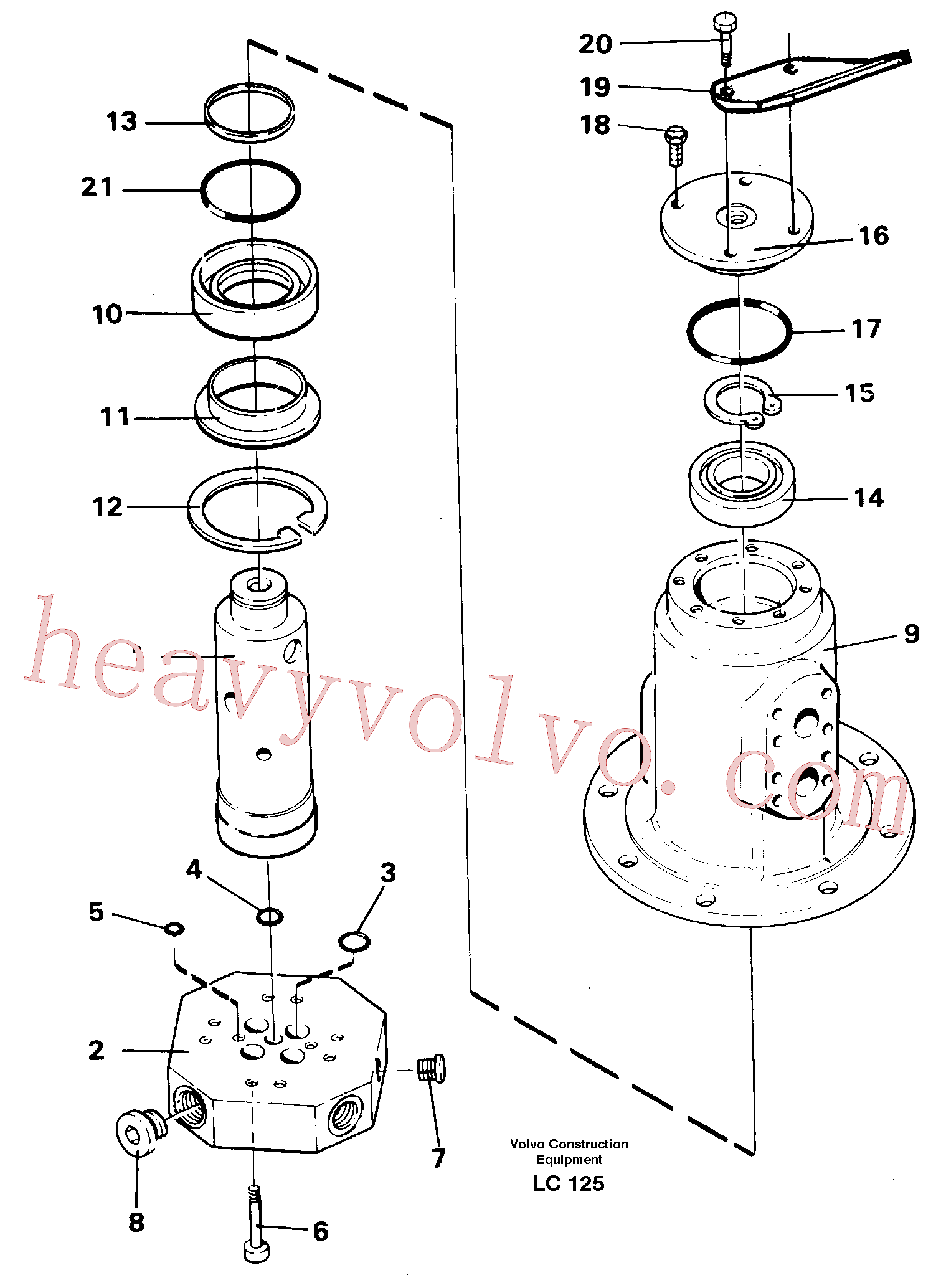 VOE14230084 for Volvo Turning joint(LC125 assembly)