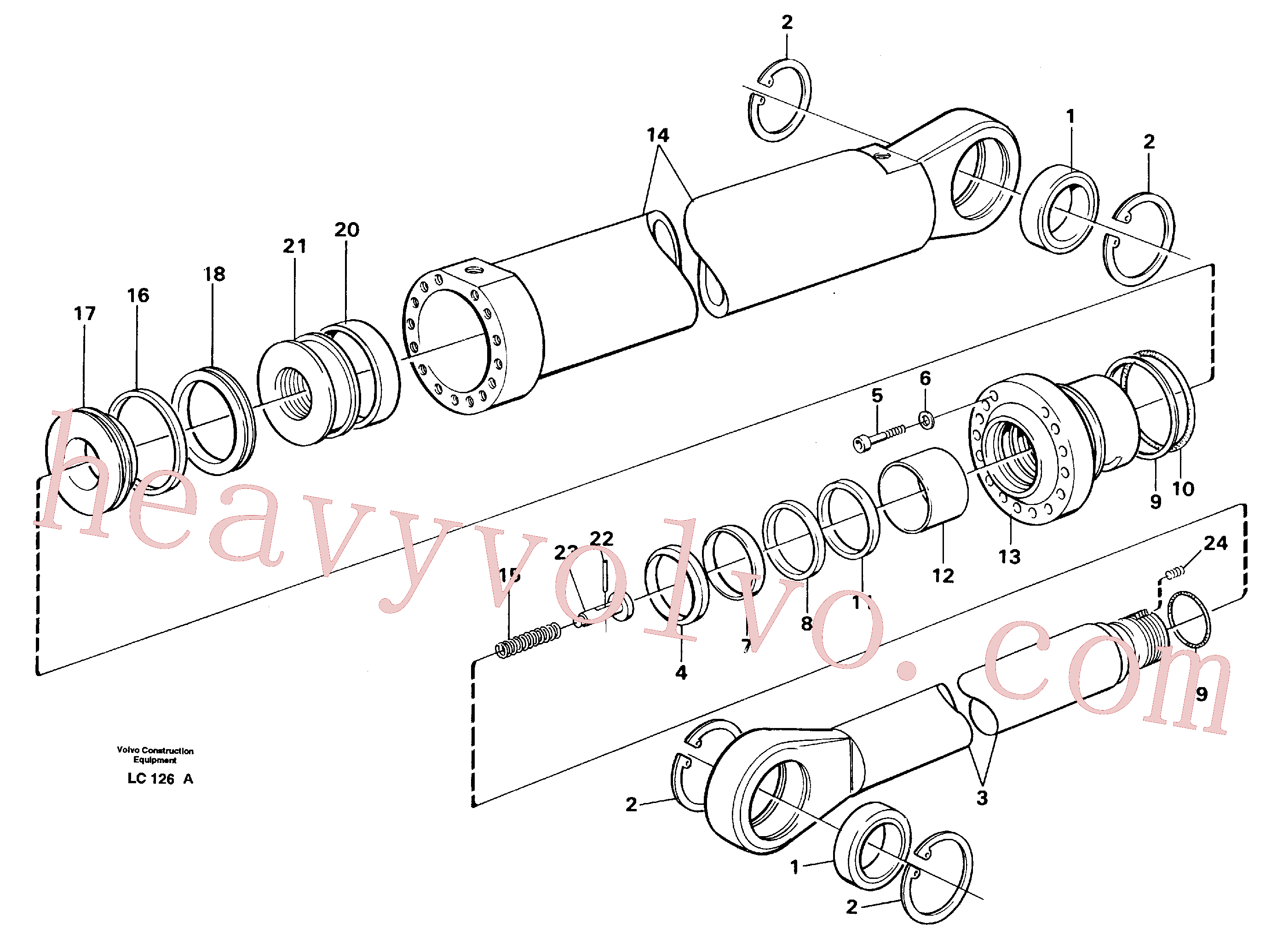 VOE14215450 for Volvo Boom cylinder(LC126A assembly)