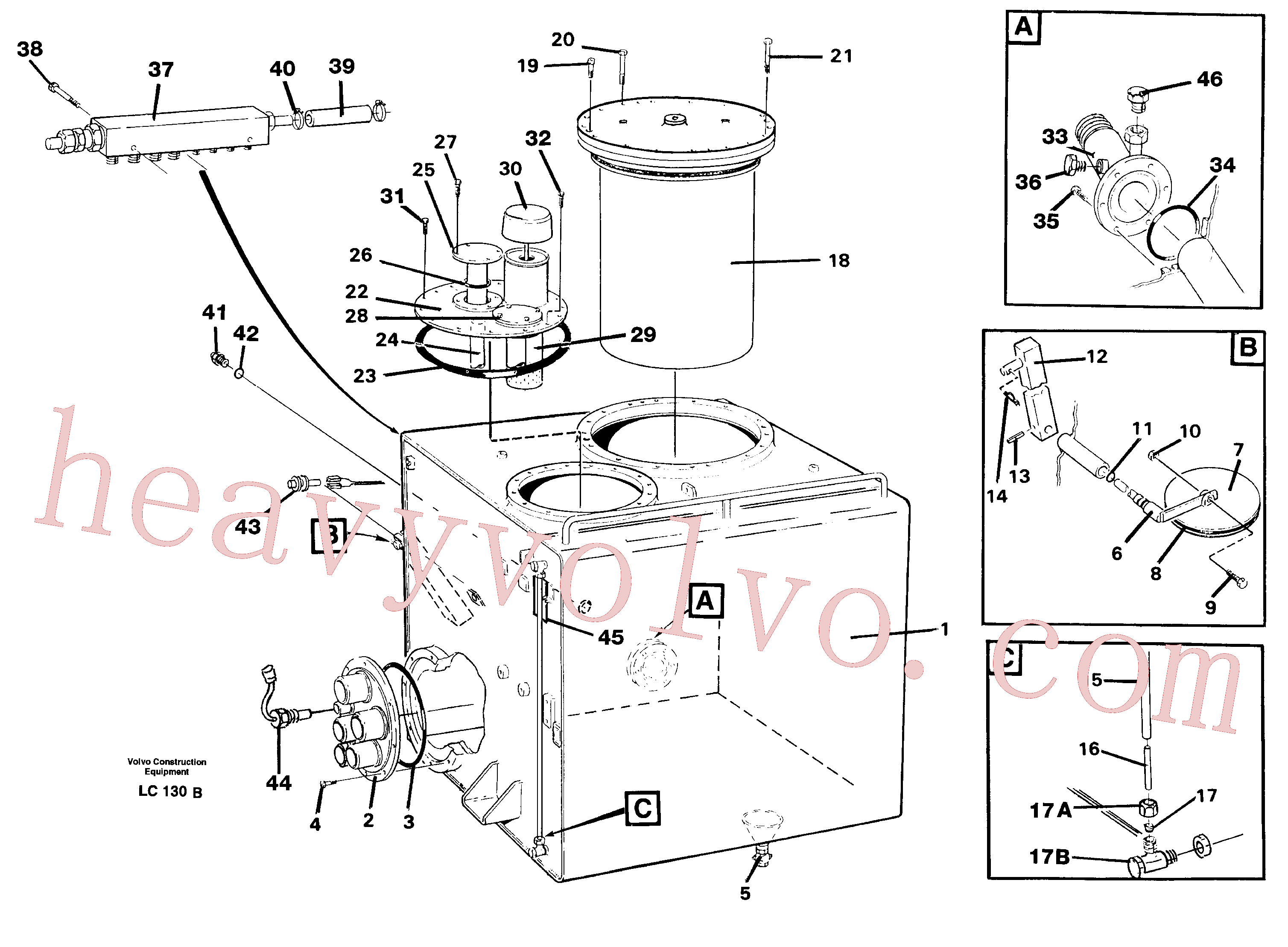 VOE925285 for Volvo Hydraulic oil tank(LC130B assembly)