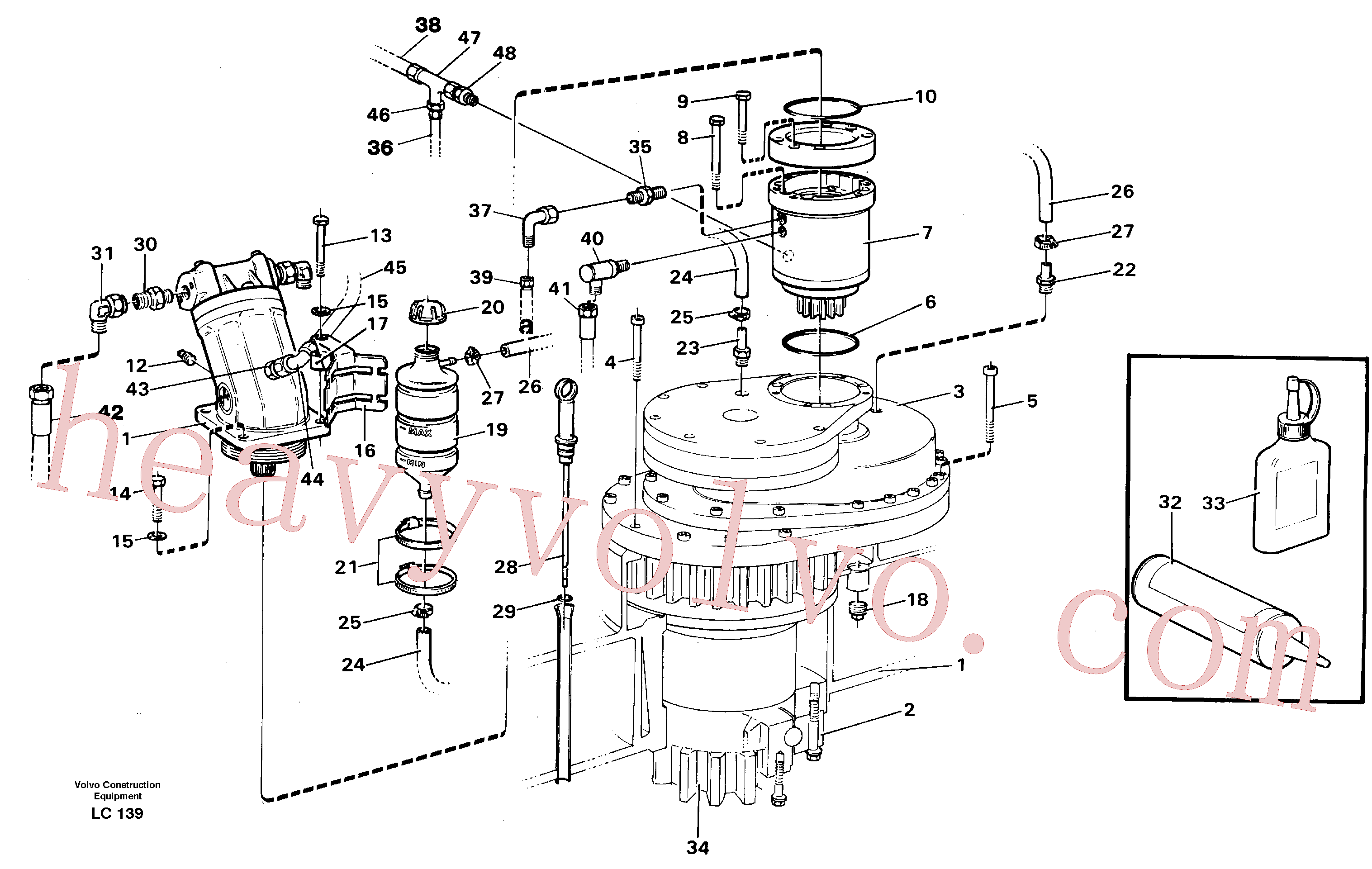 VOE14014146 for Volvo Superstructure with slew transmission(LC139 assembly)