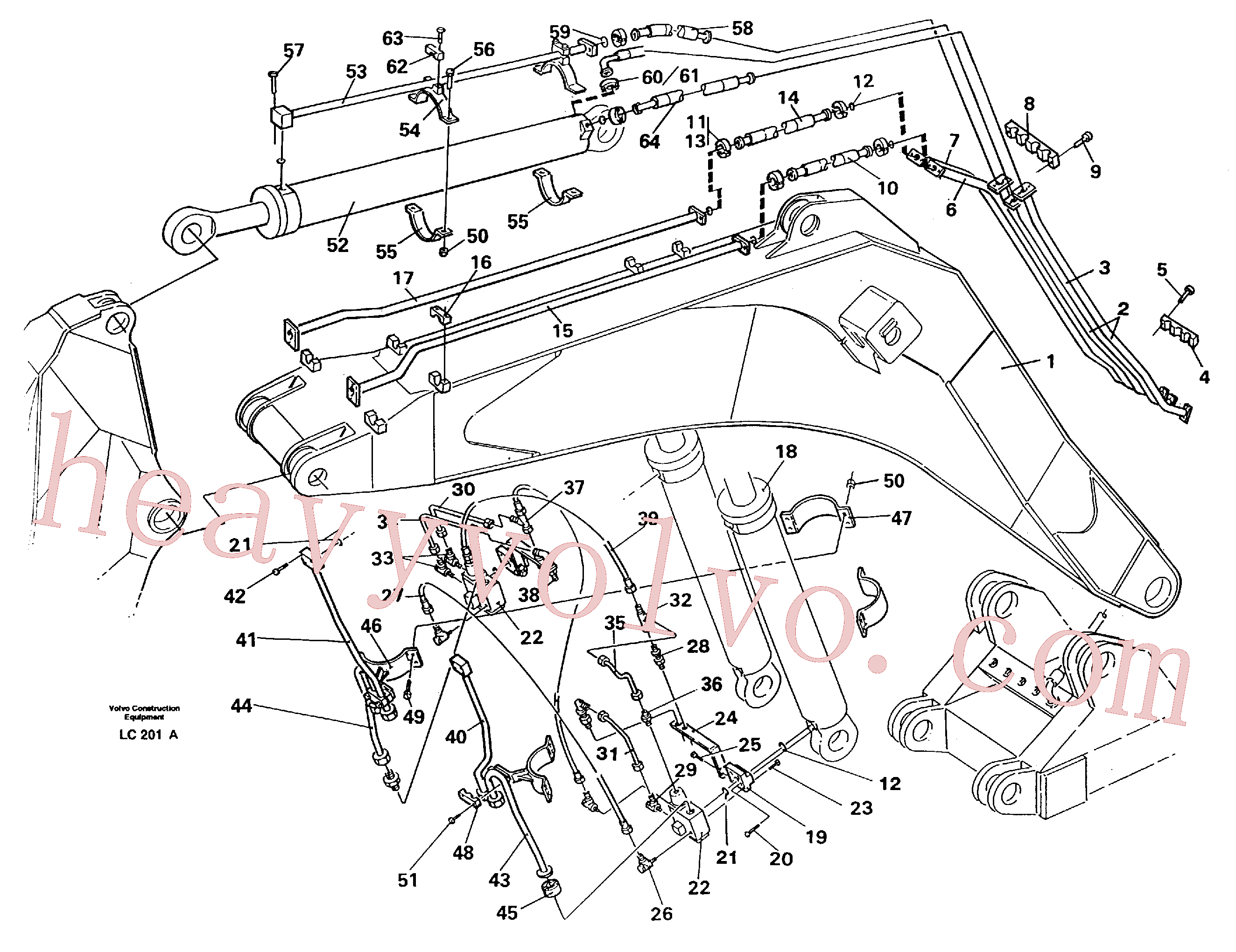 VOE14231238 for Volvo Hydraulic system, boom, mass excavation 6,6m(LC201A assembly)