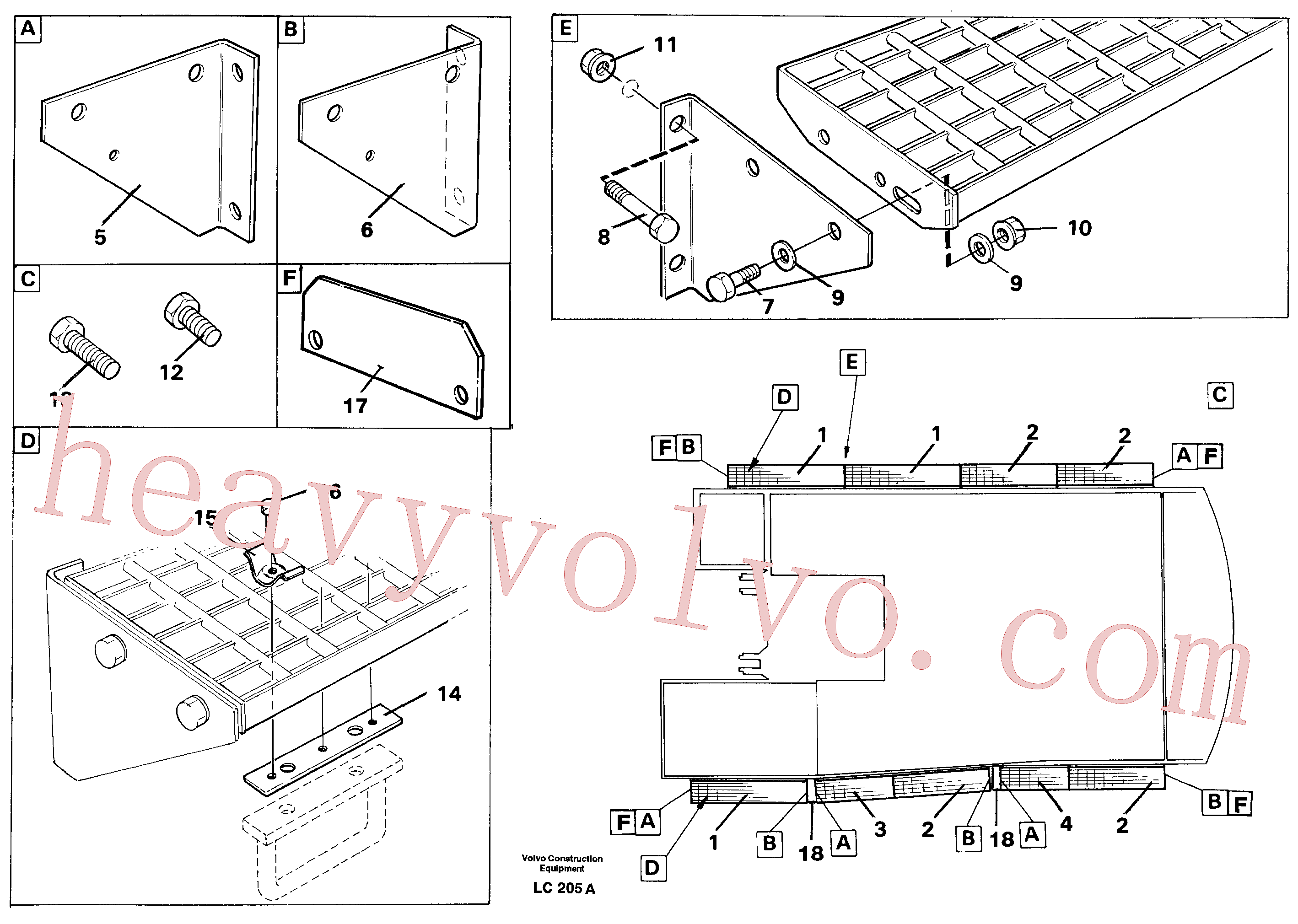 VOE14024218 for Volvo Cat-walk(LC205A assembly)