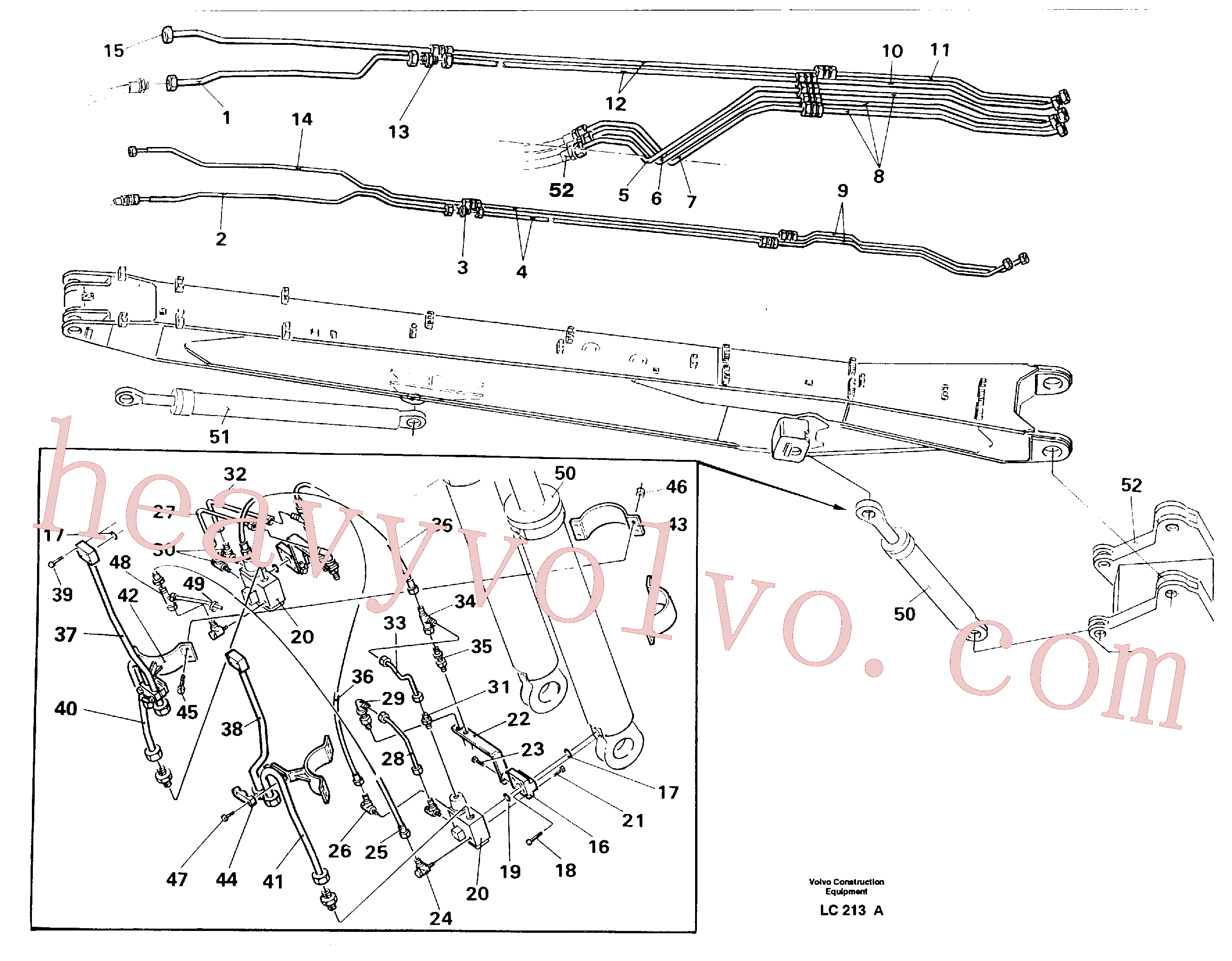 VOE14231238 for Volvo Hydraulic system, boom, handling equipment(LC213A assembly)