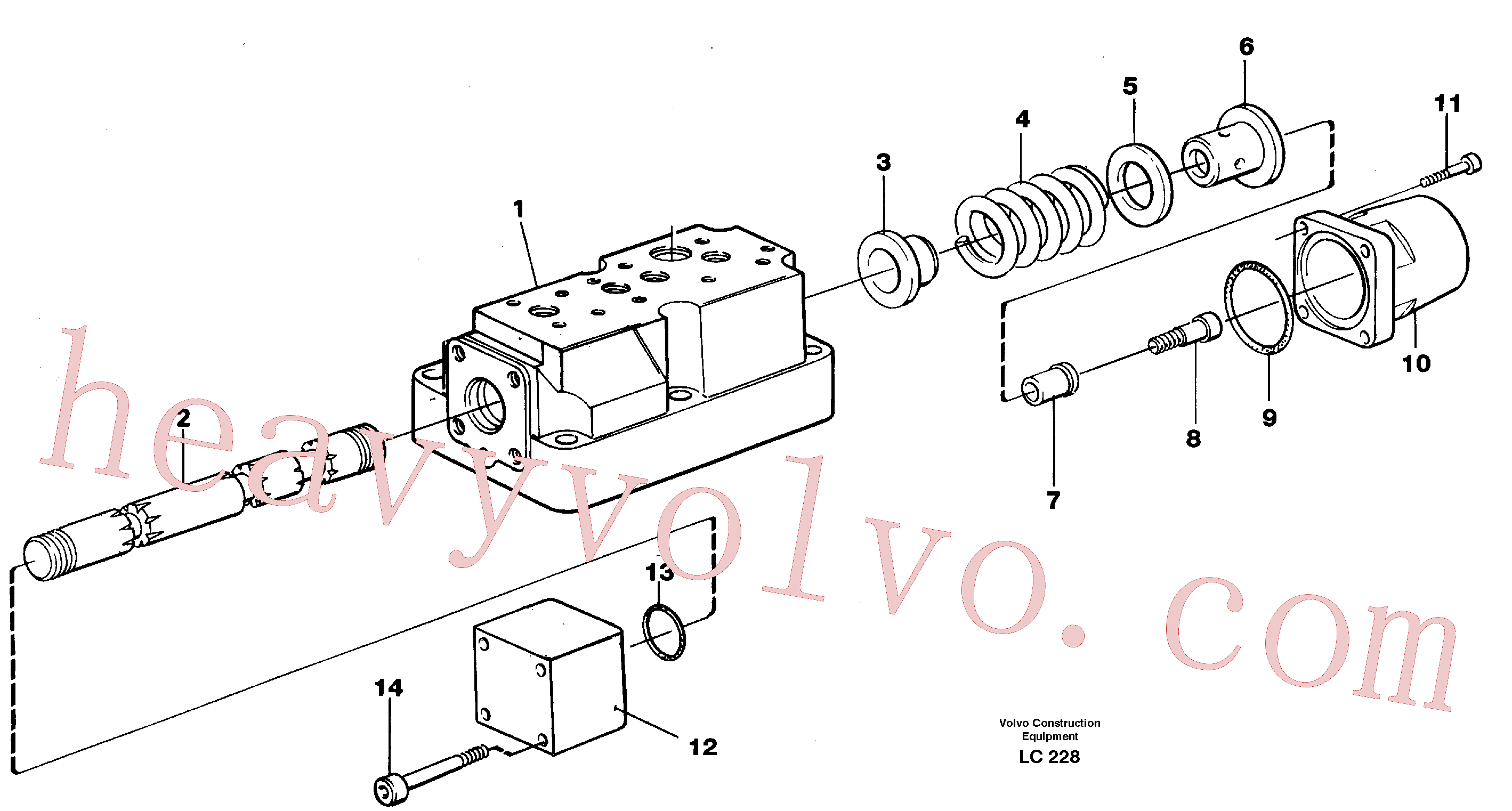 VOE14236298 for Volvo Four-way valve, rotating equipment(LC228 assembly)