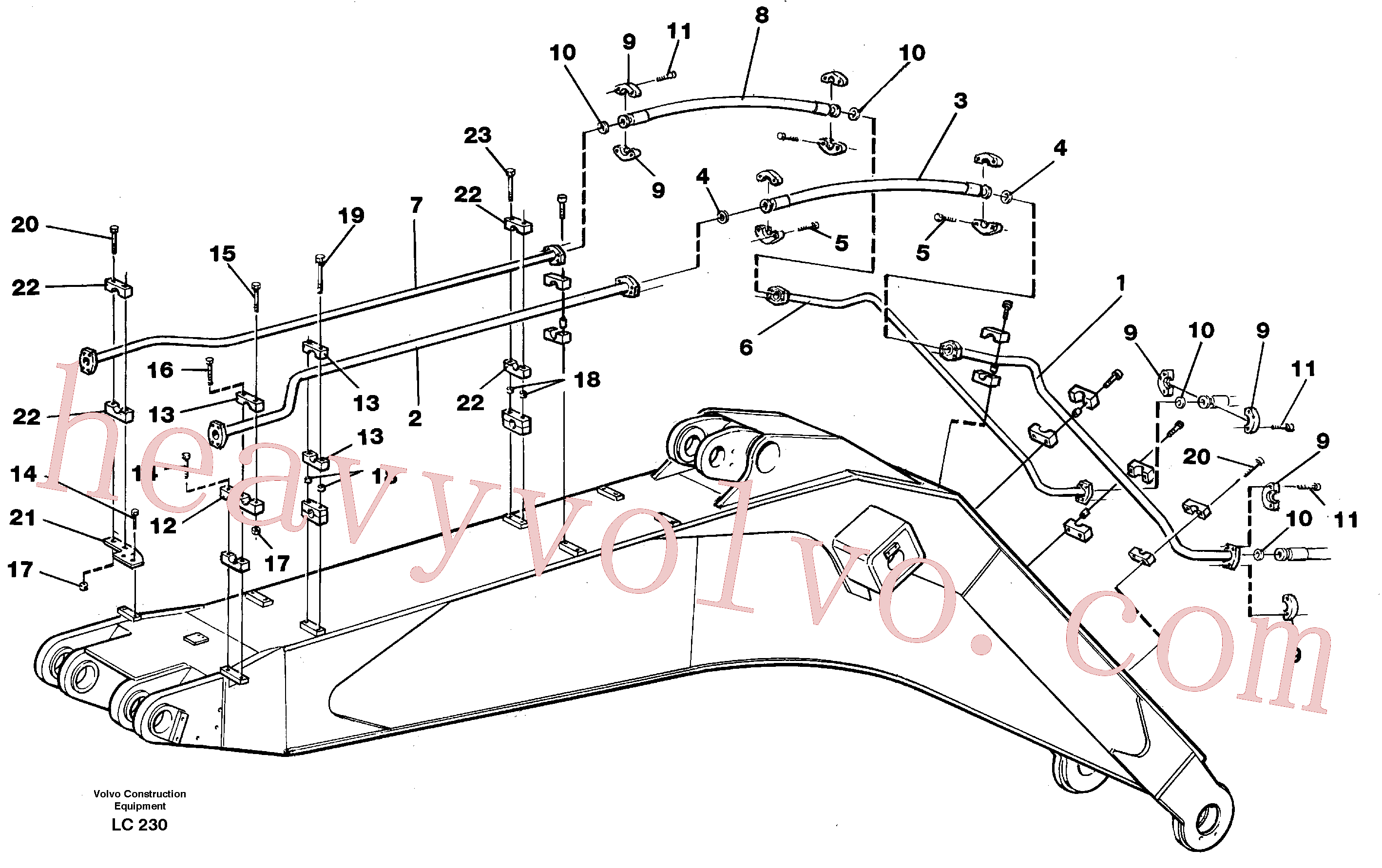 VOE14266230 for Volvo Hammer hydraulics on boom, 6.6 M(LC230 assembly)