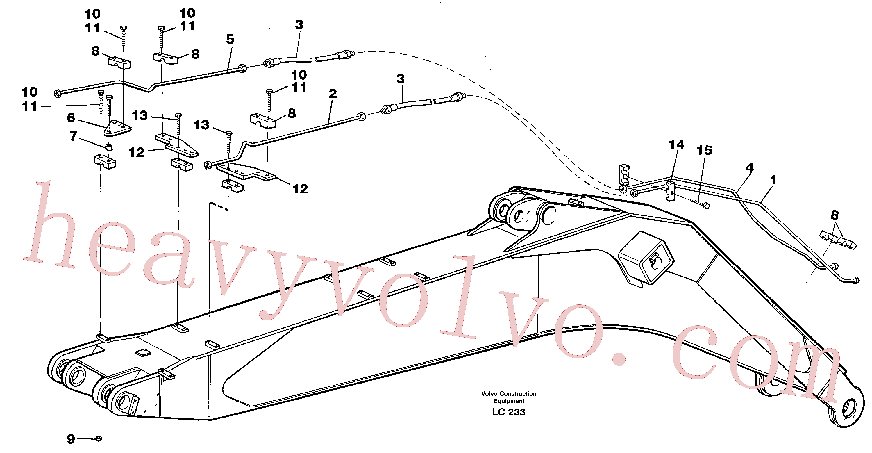 VOE14264714 for Volvo Slope bucket and grapple hydraulics on boom, 7.6 M(LC233 assembly)