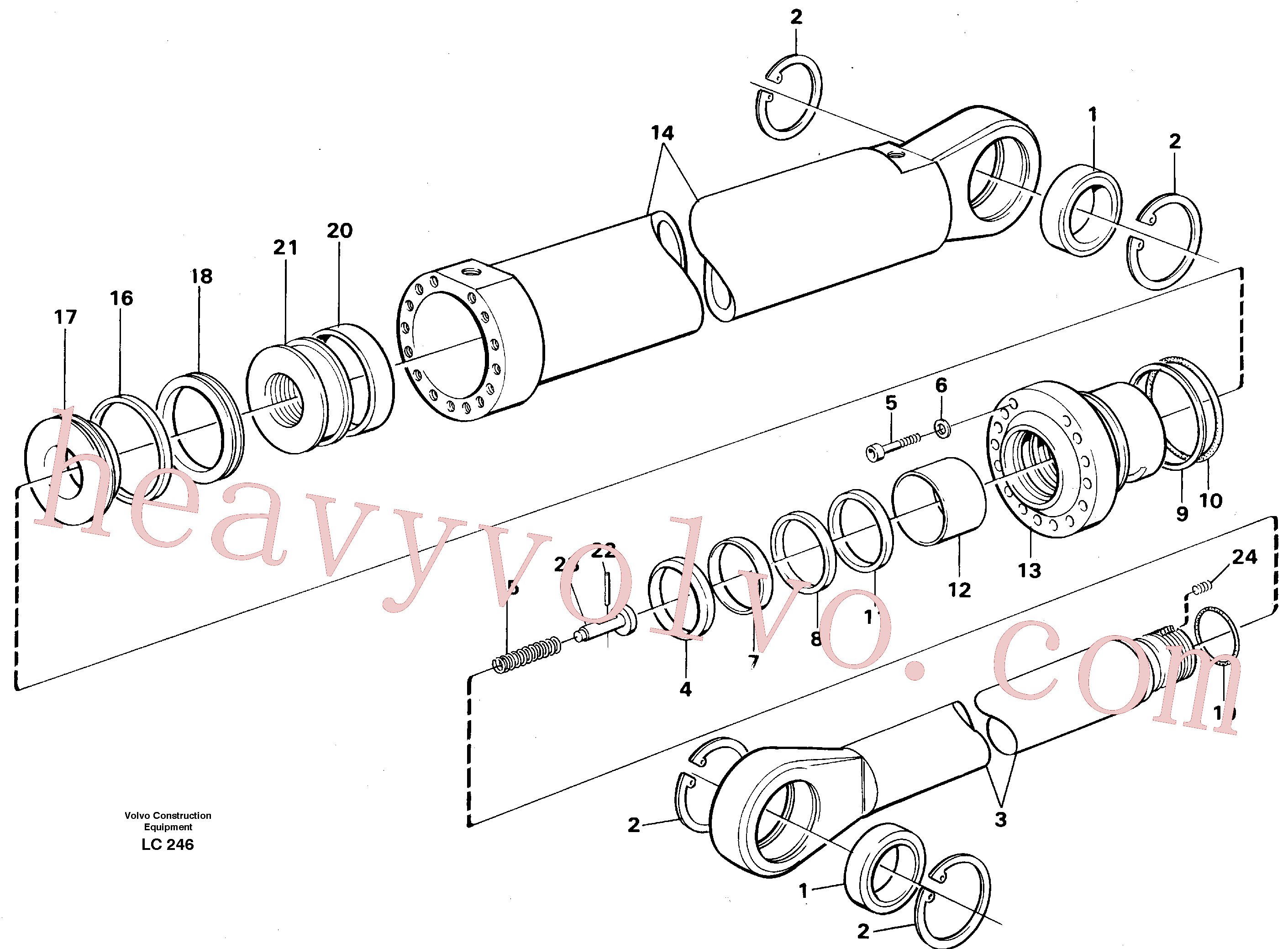 VOE14344704 for Volvo Bucket cylinder(LC246 assembly)