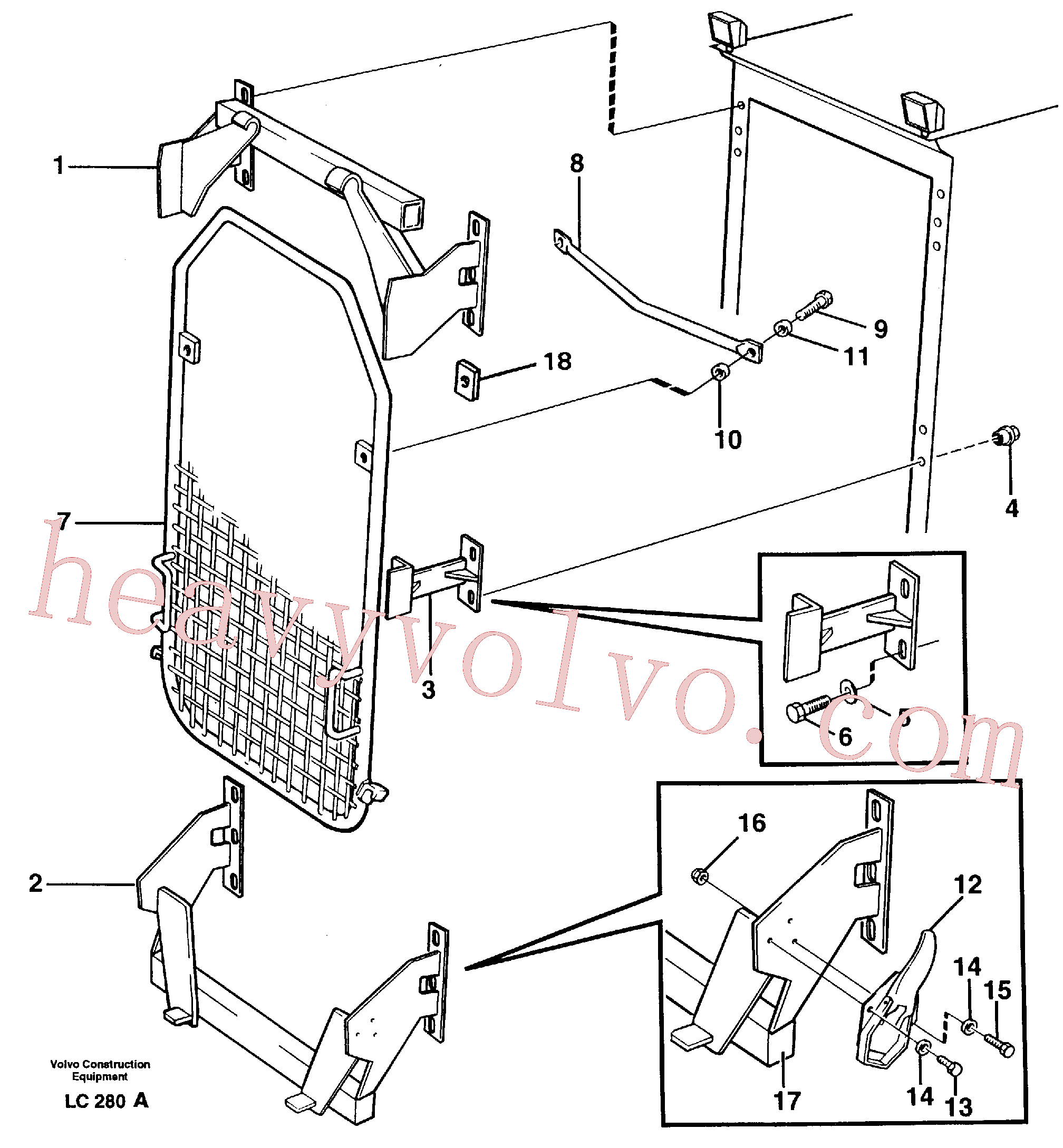 VOE14262821 for Volvo Windscreen protection(LC280A assembly)