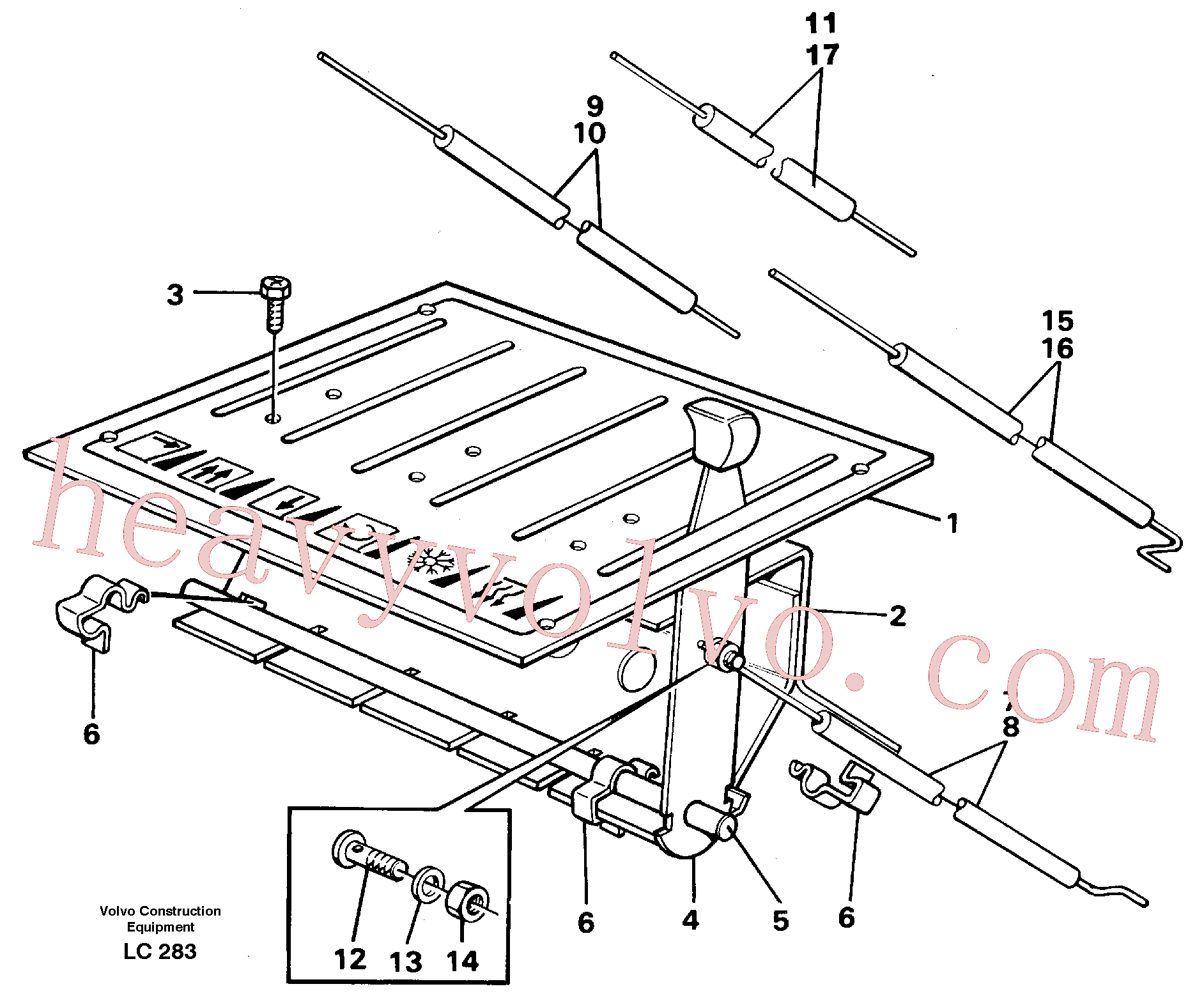 VOE14015093 for Volvo Heater control(LC283 assembly)