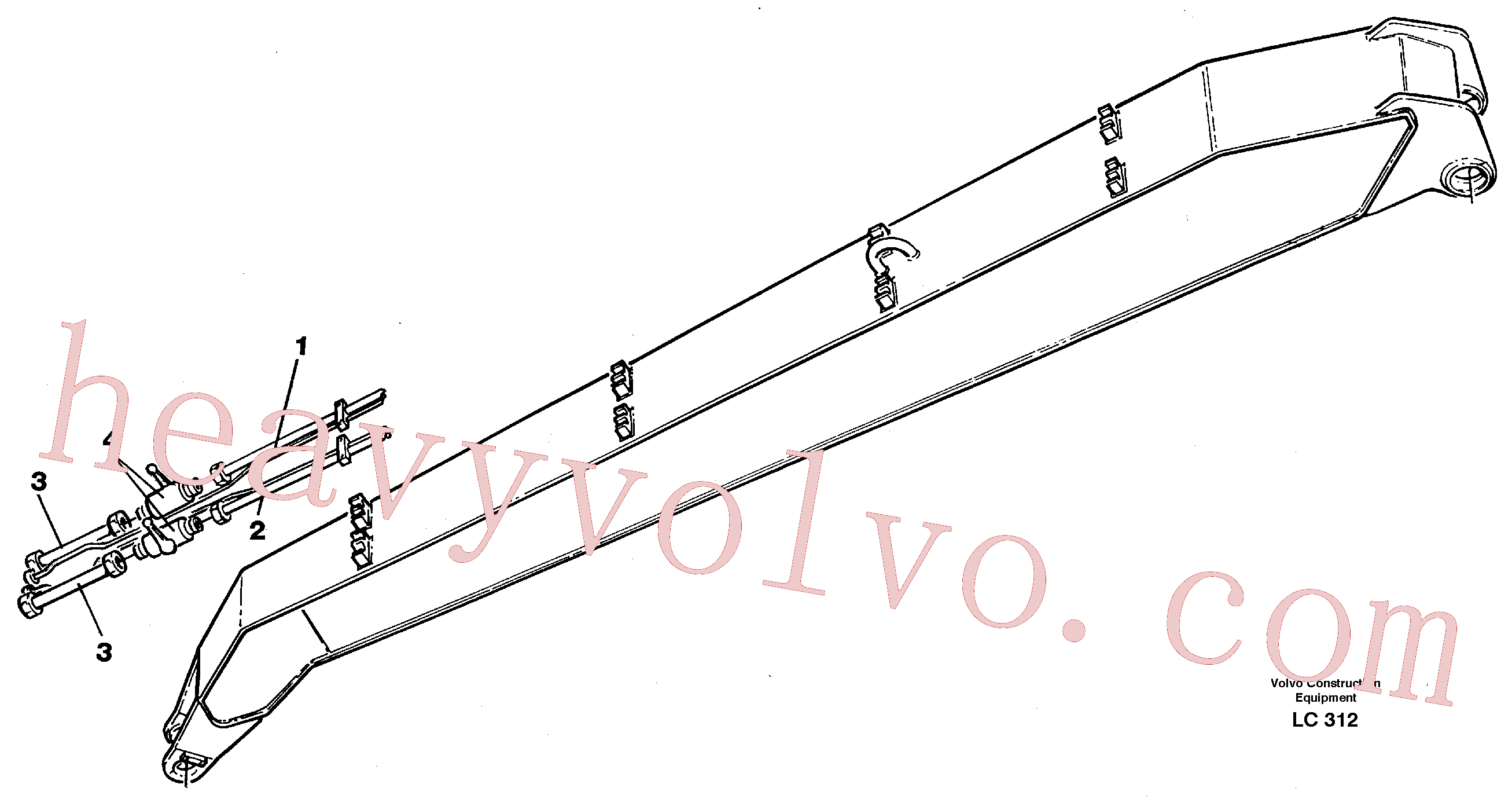 VOE14244886 for Volvo Grab equipment, with shutoff cocks, handling dipper(LC312 assembly)