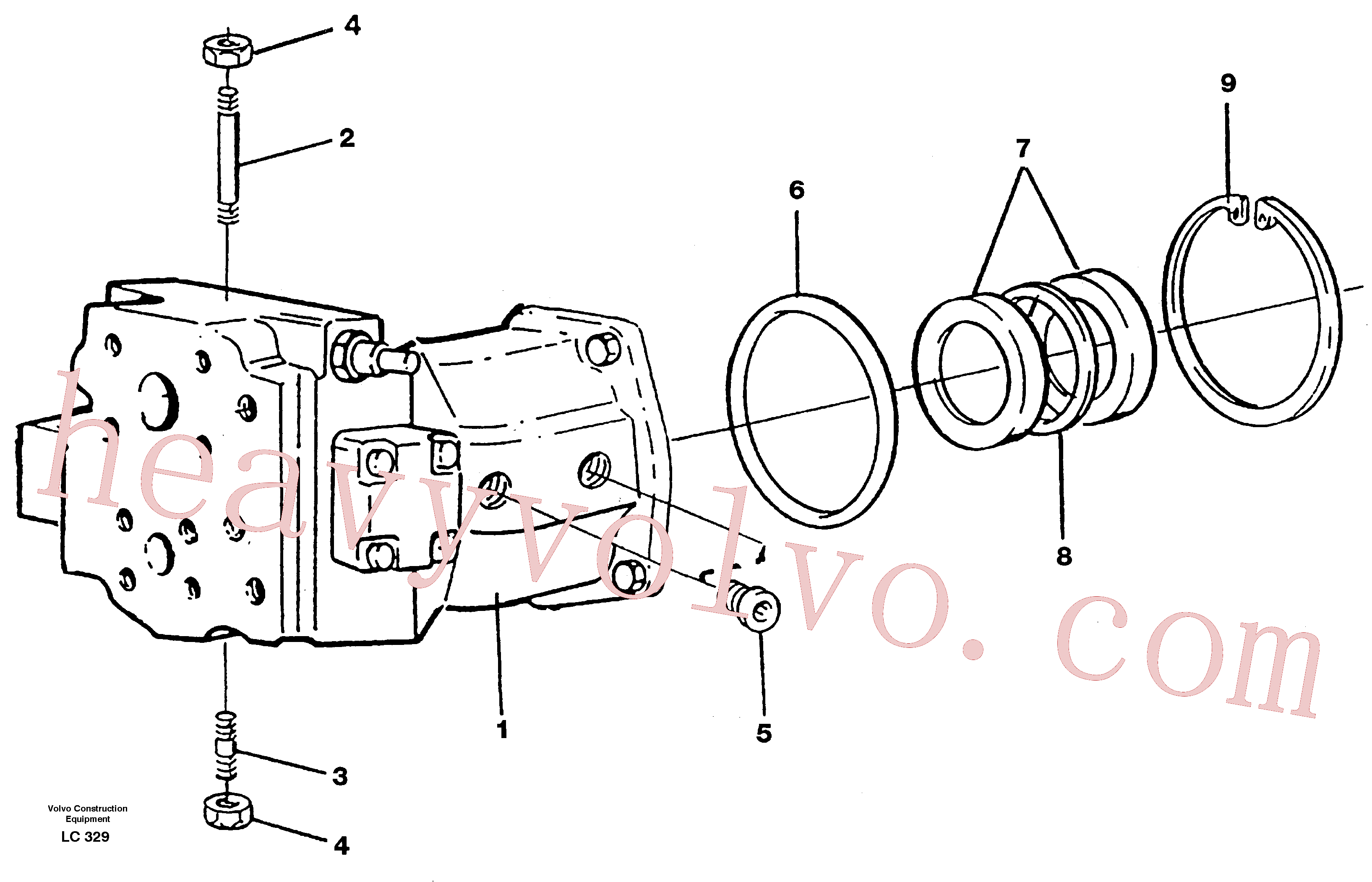 VOE11702173 for Volvo Hydraulic pump(LC329 assembly)