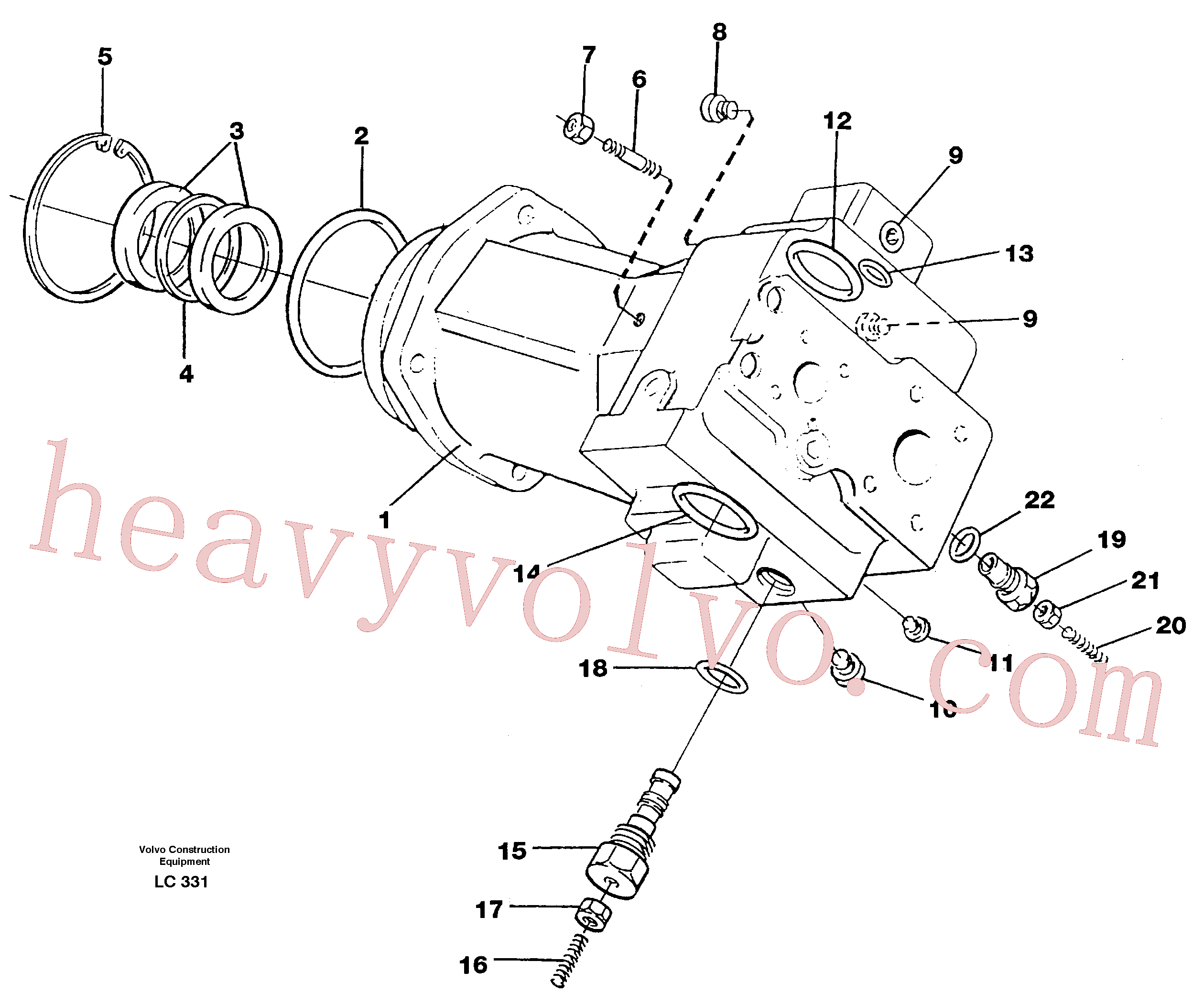 VOE14212122 for Volvo Hydraulic pump(LC331 assembly)