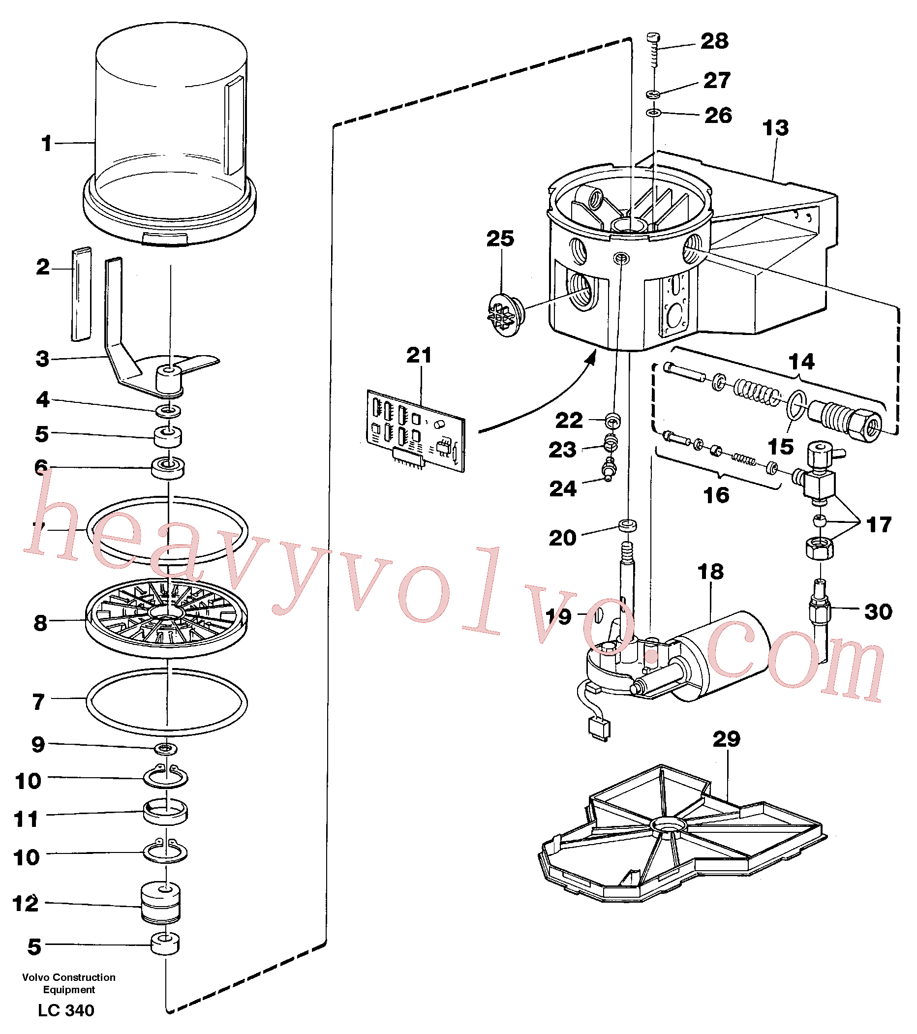 VOE11701479 for Volvo Automatic lubrication pump(LC340 assembly)