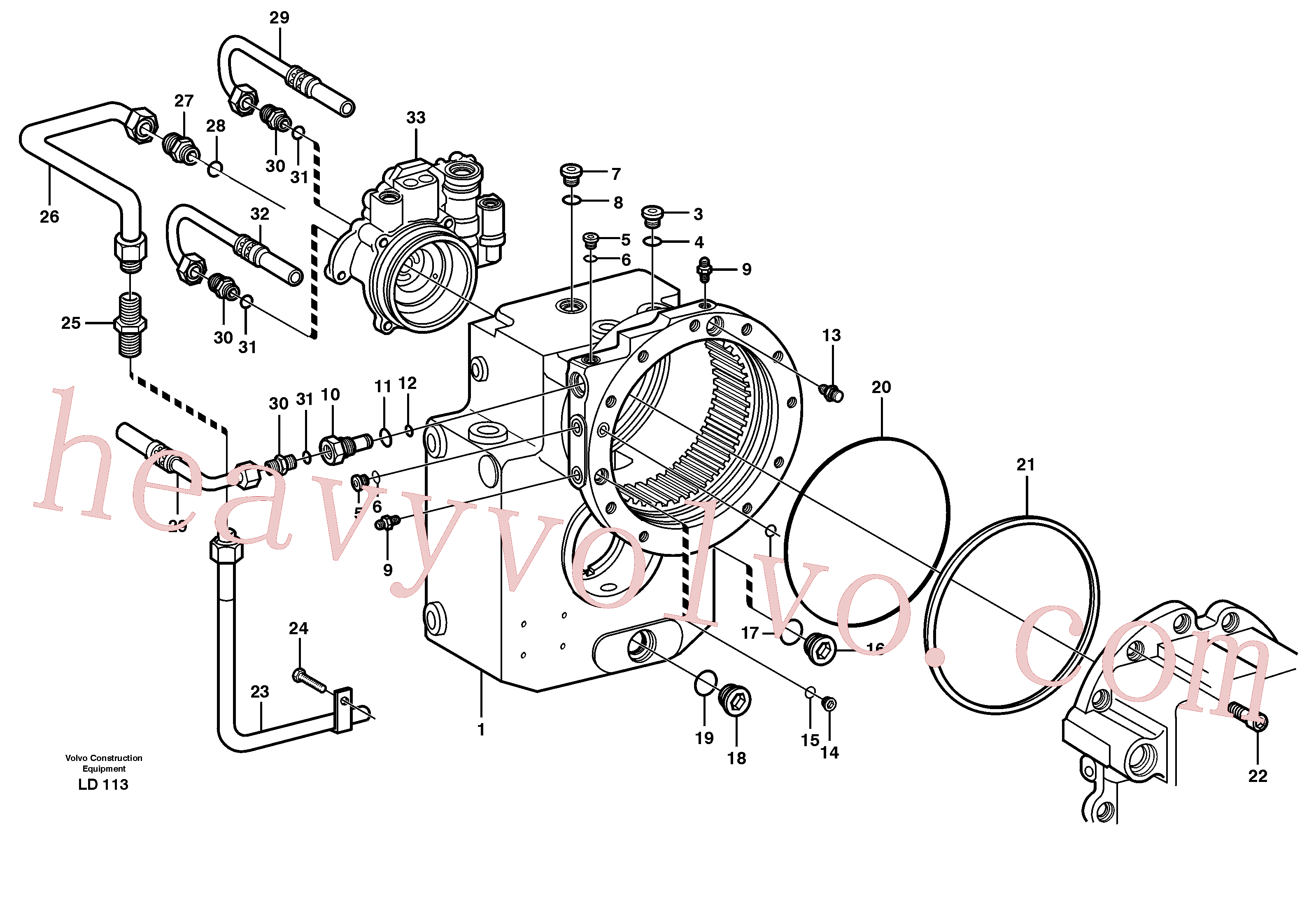 VOE11708115 for Volvo Rear axle, Gear box(LD113 assembly)