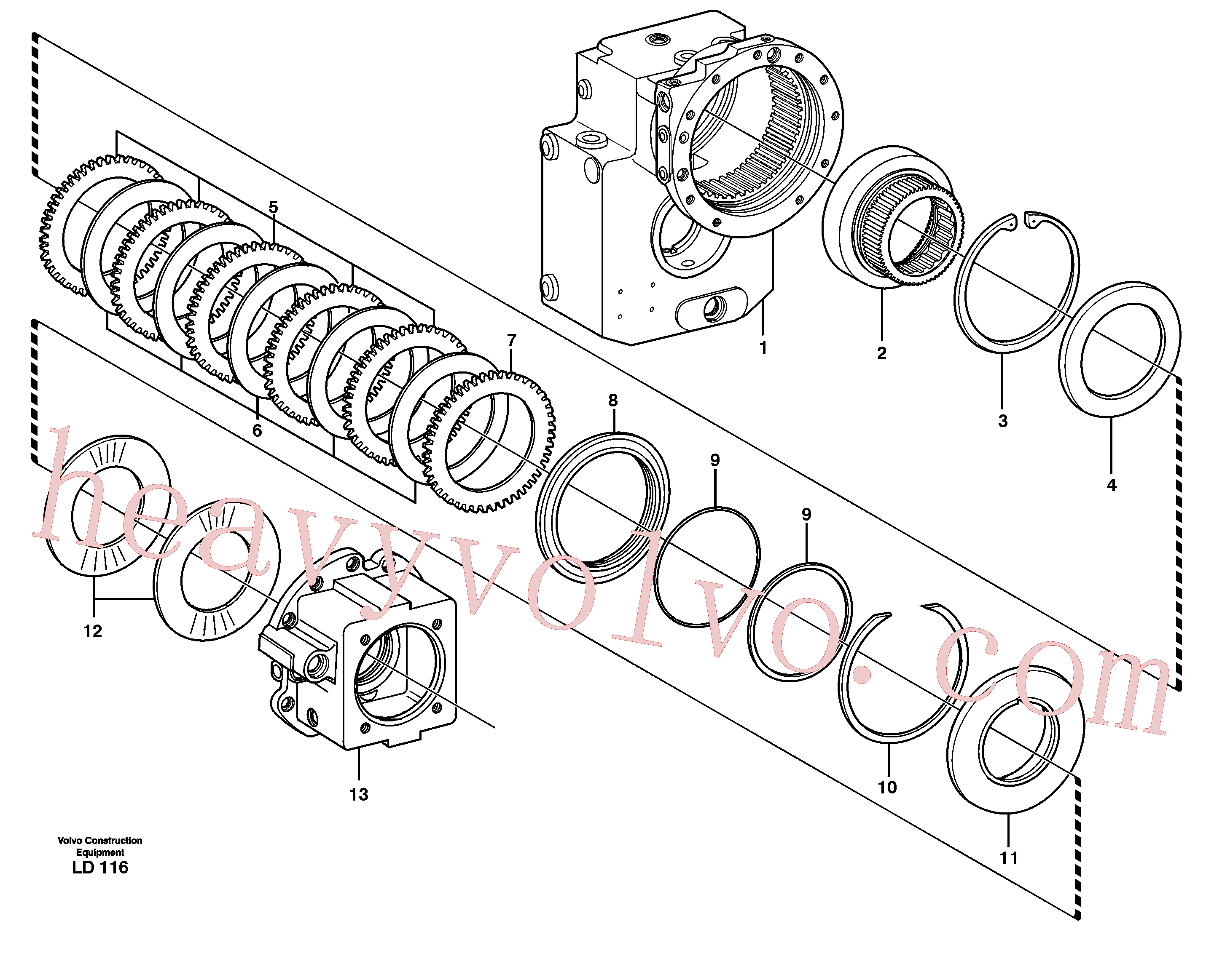 SA8220-11820 for Volvo Rear axle, Brake diaphragm(LD116 assembly)