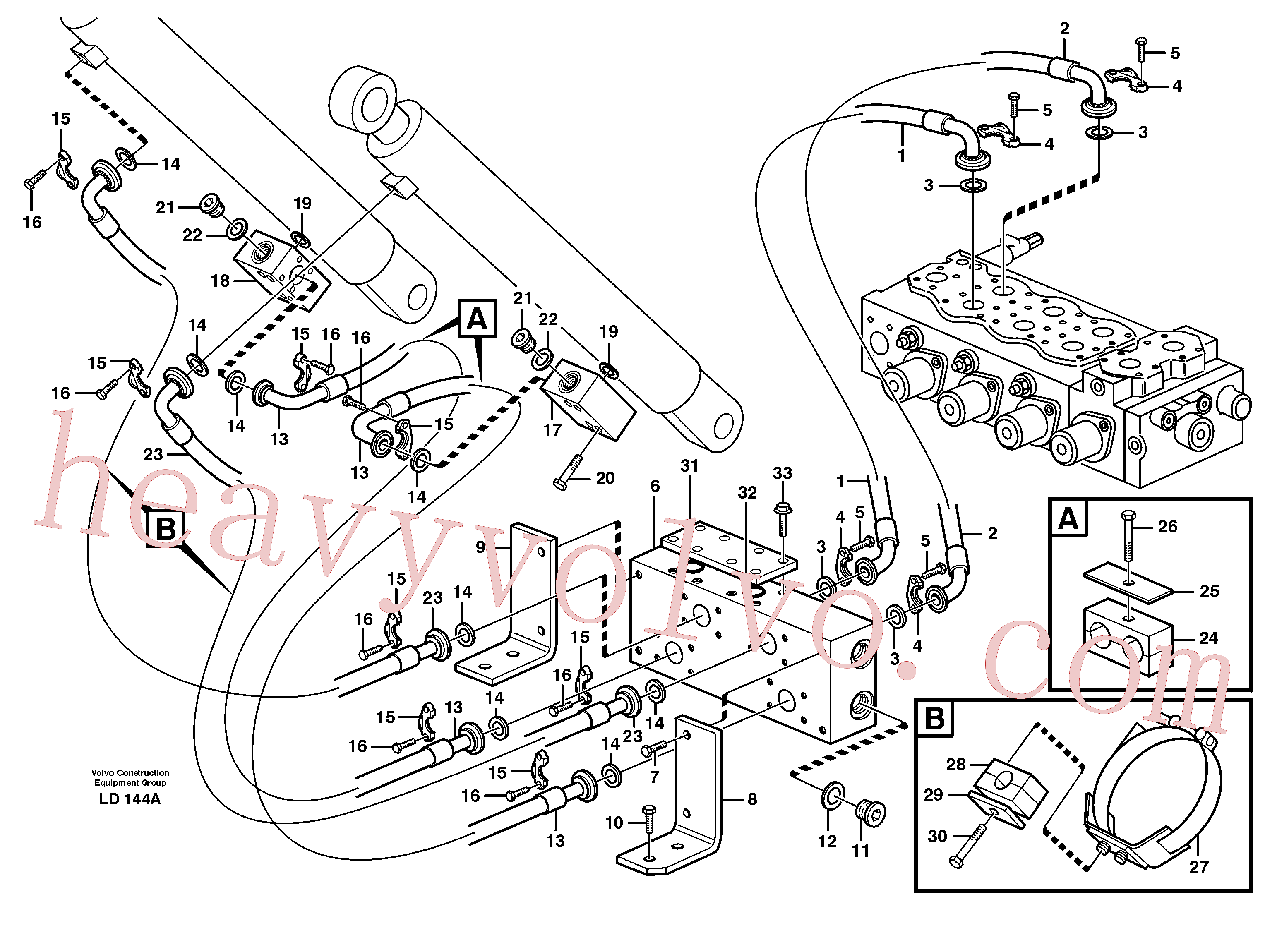 VOE14267223 for Volvo Hydraulic system, boom(LD144A assembly)