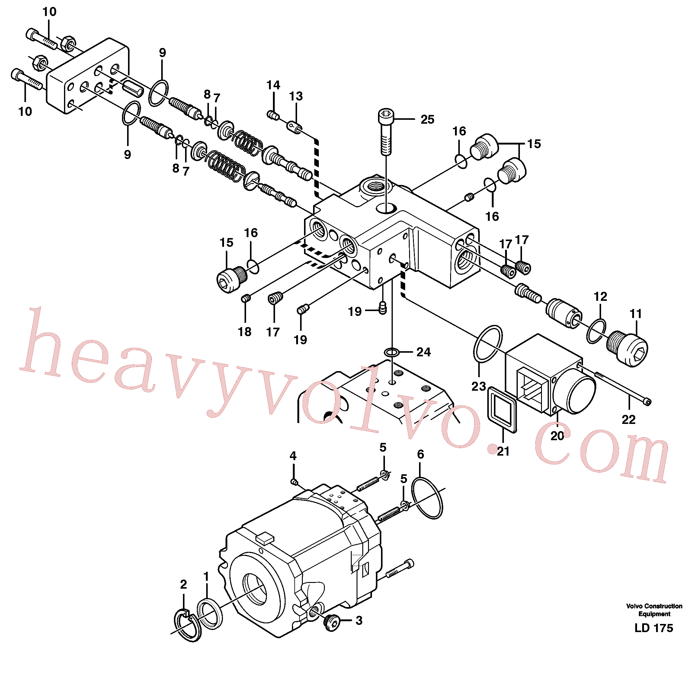 VOE14370950 for Volvo Hydraulic pump(LD175 assembly)