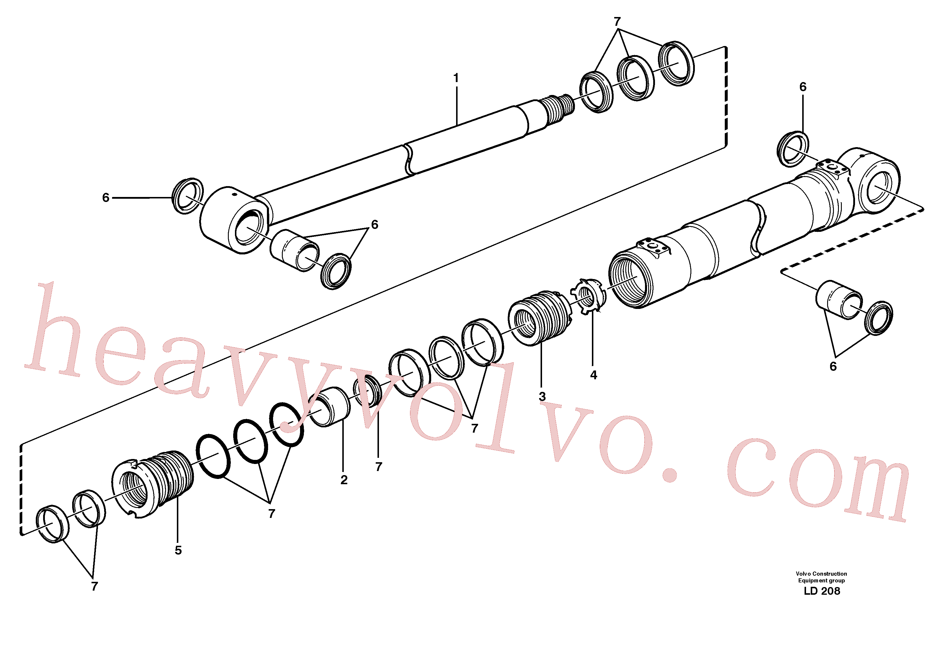 VOE14372489 for Volvo Boom cylinder(LD208 assembly)