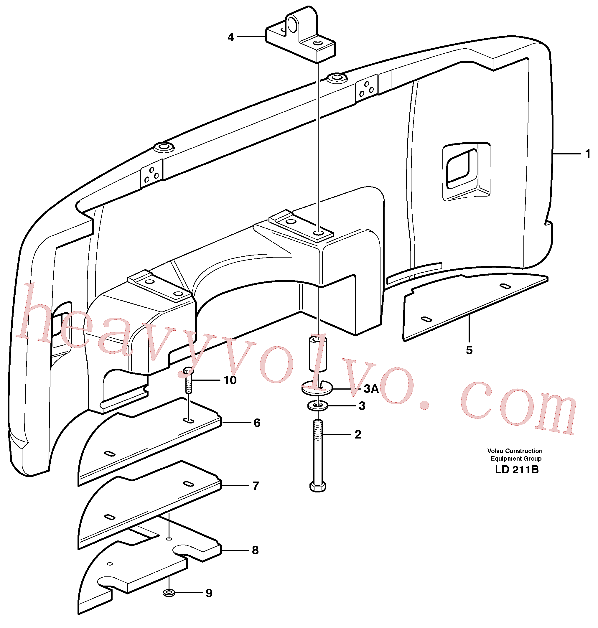 VOE14376982 for Volvo Counterweights(LD211B assembly)