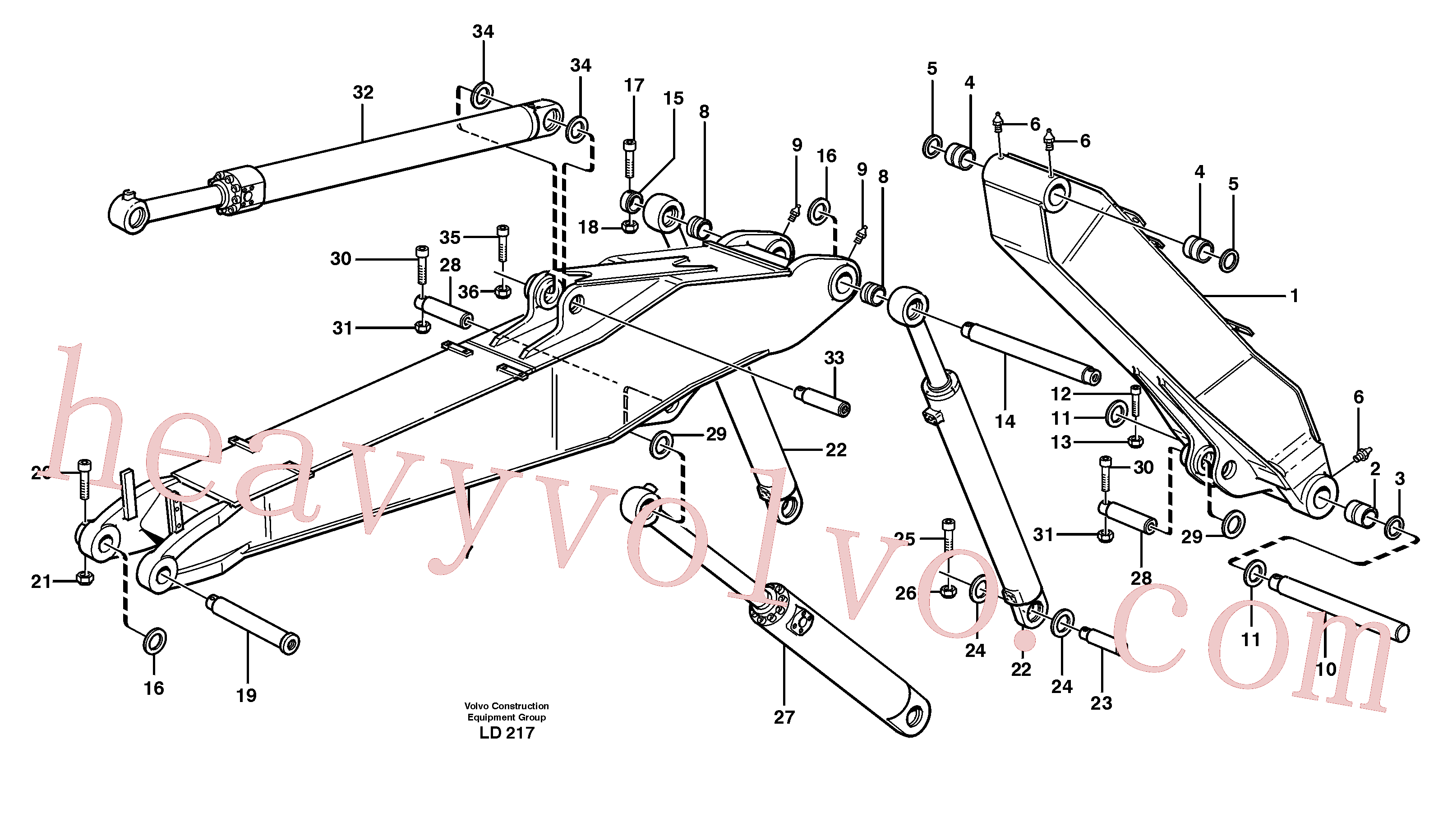 VOE14372489 for Volvo Adjustable boom(LD217 assembly)