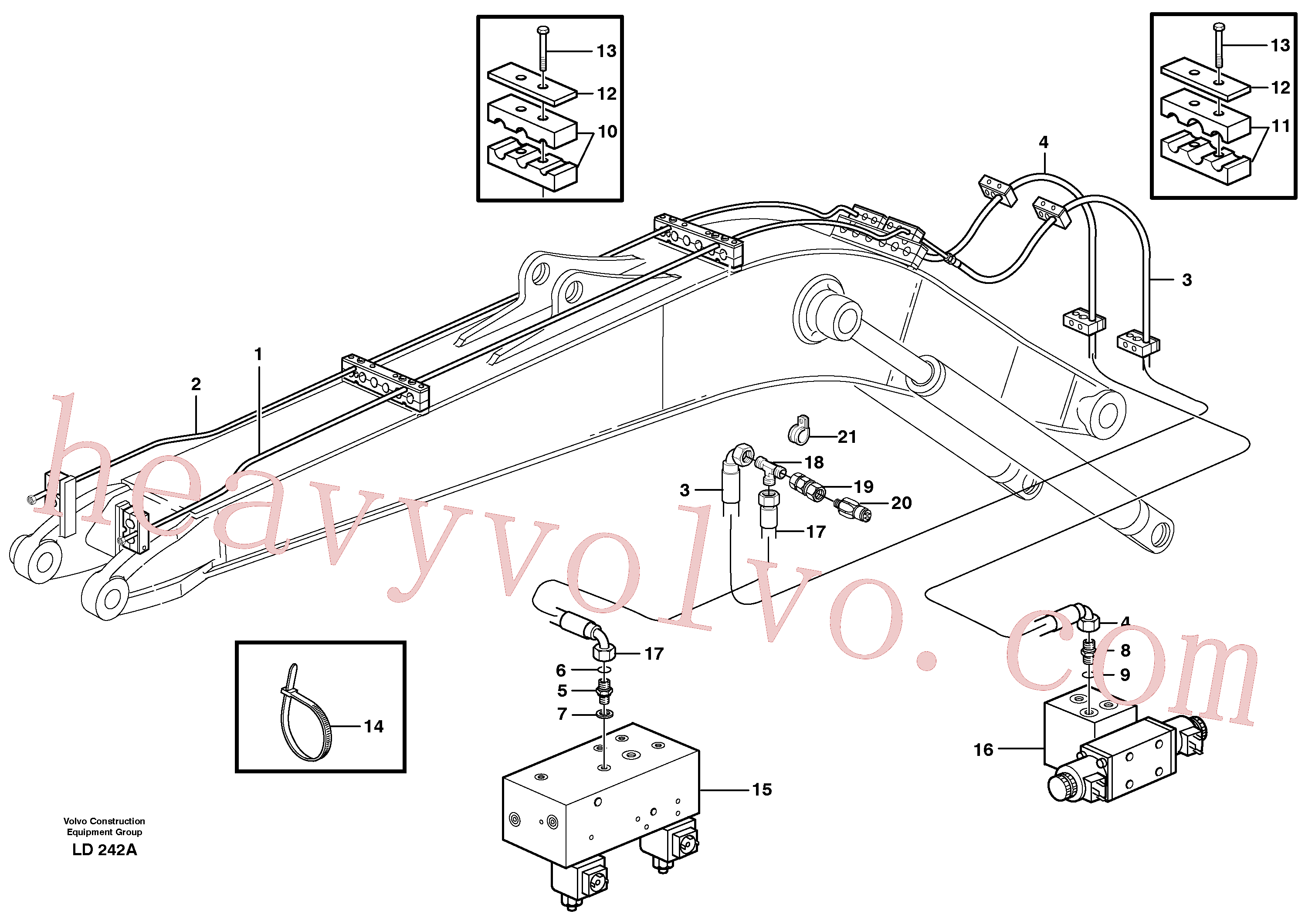 VOE14346796 for Volvo Hydr. quick fit equipm. on mono boom(LD242A assembly)