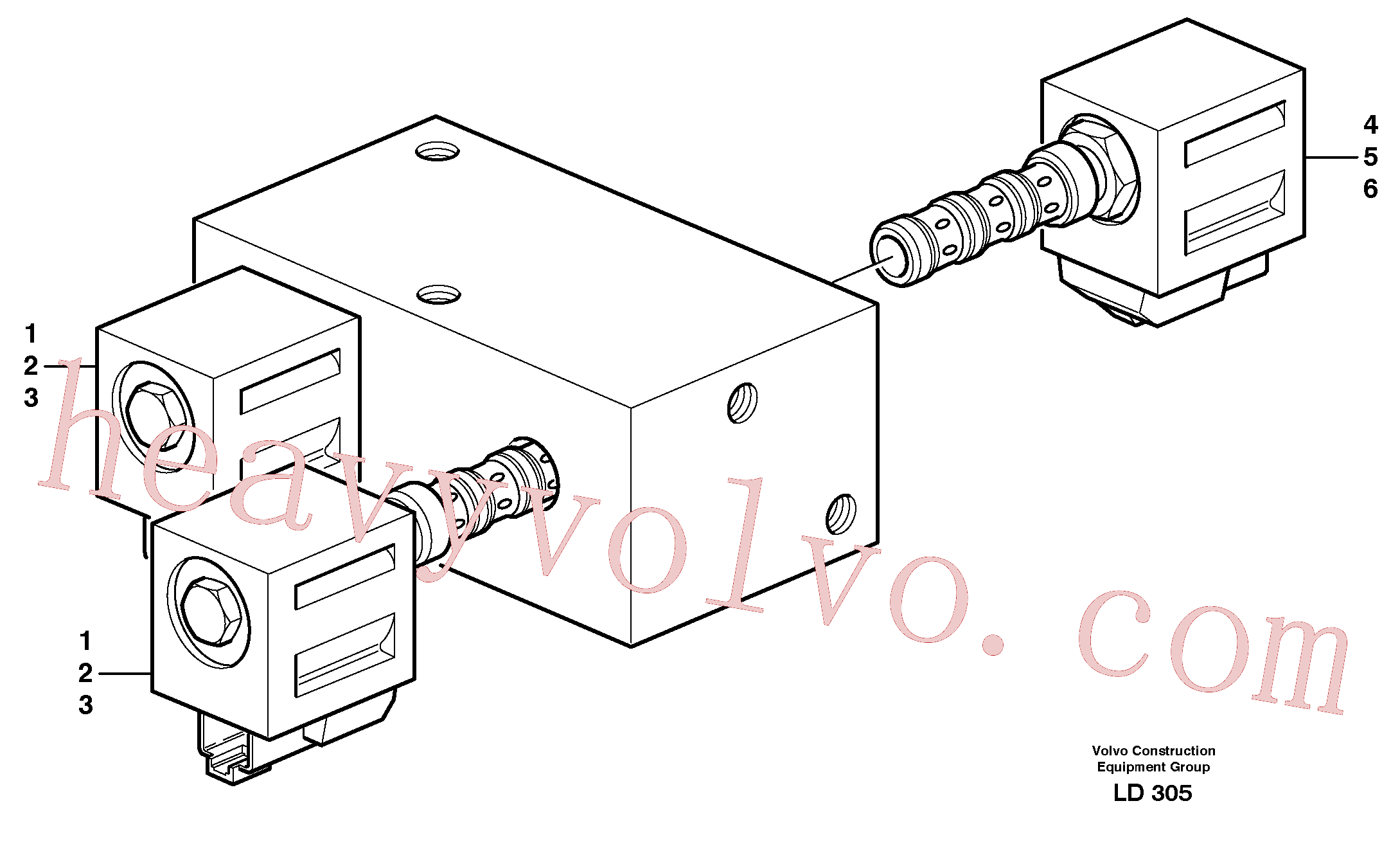 VOE11708585 for Volvo Valve, grab bucket, X1(LD305 assembly)