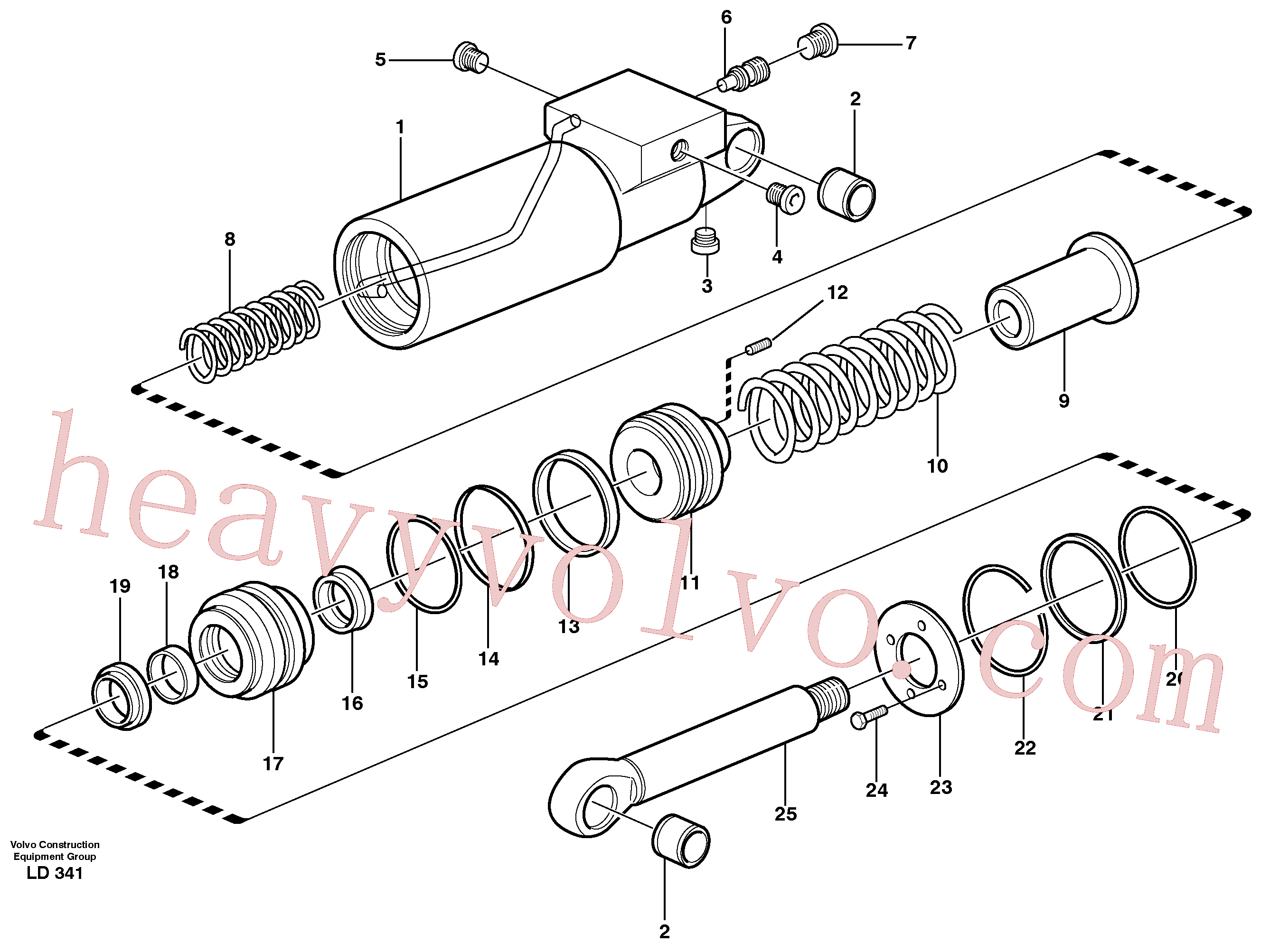 VOE14012950 for Volvo Hydraulic cylinder(LD341 assembly)