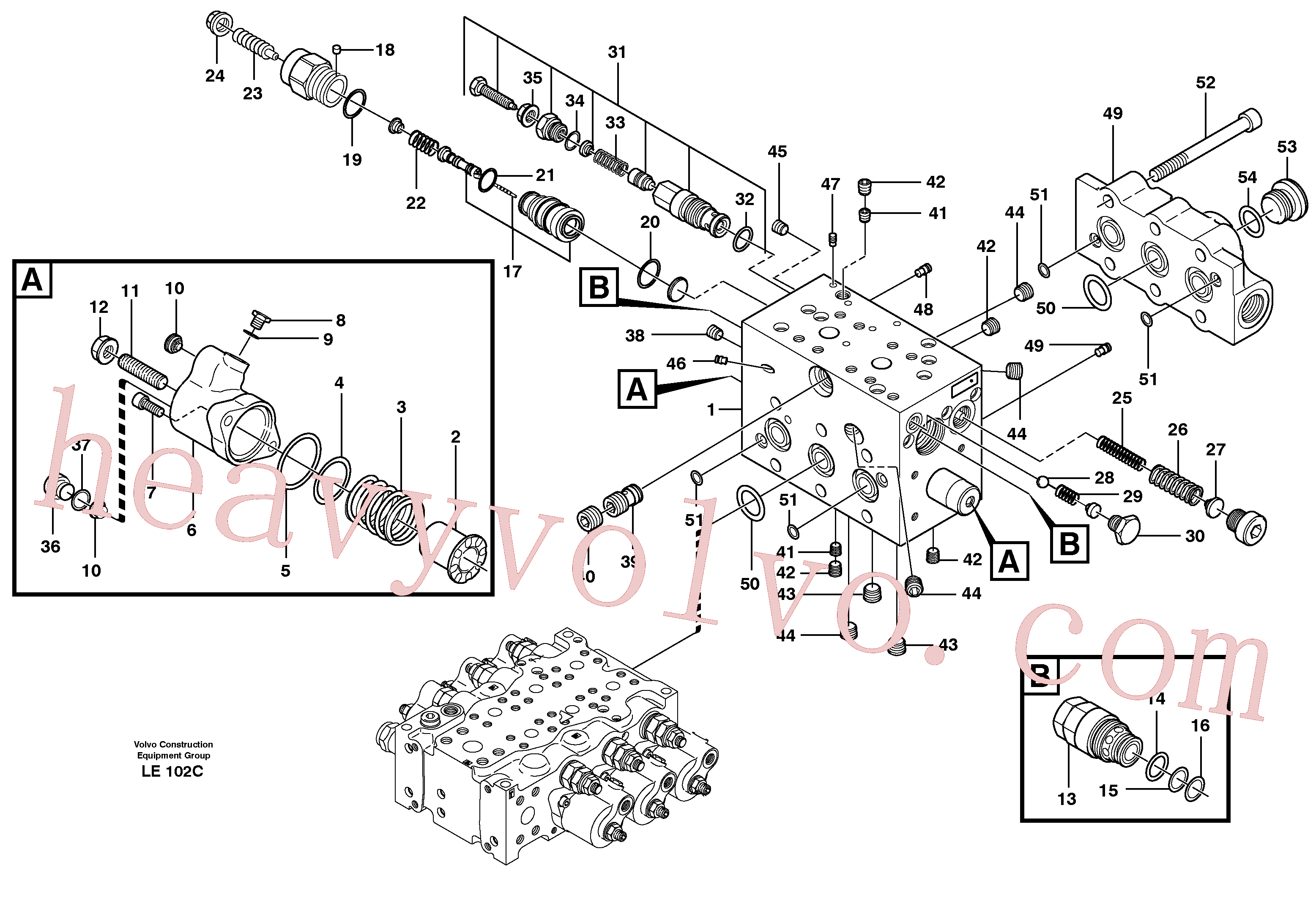 VOE11704938 for Volvo Control valve, swivel(LE102C assembly)